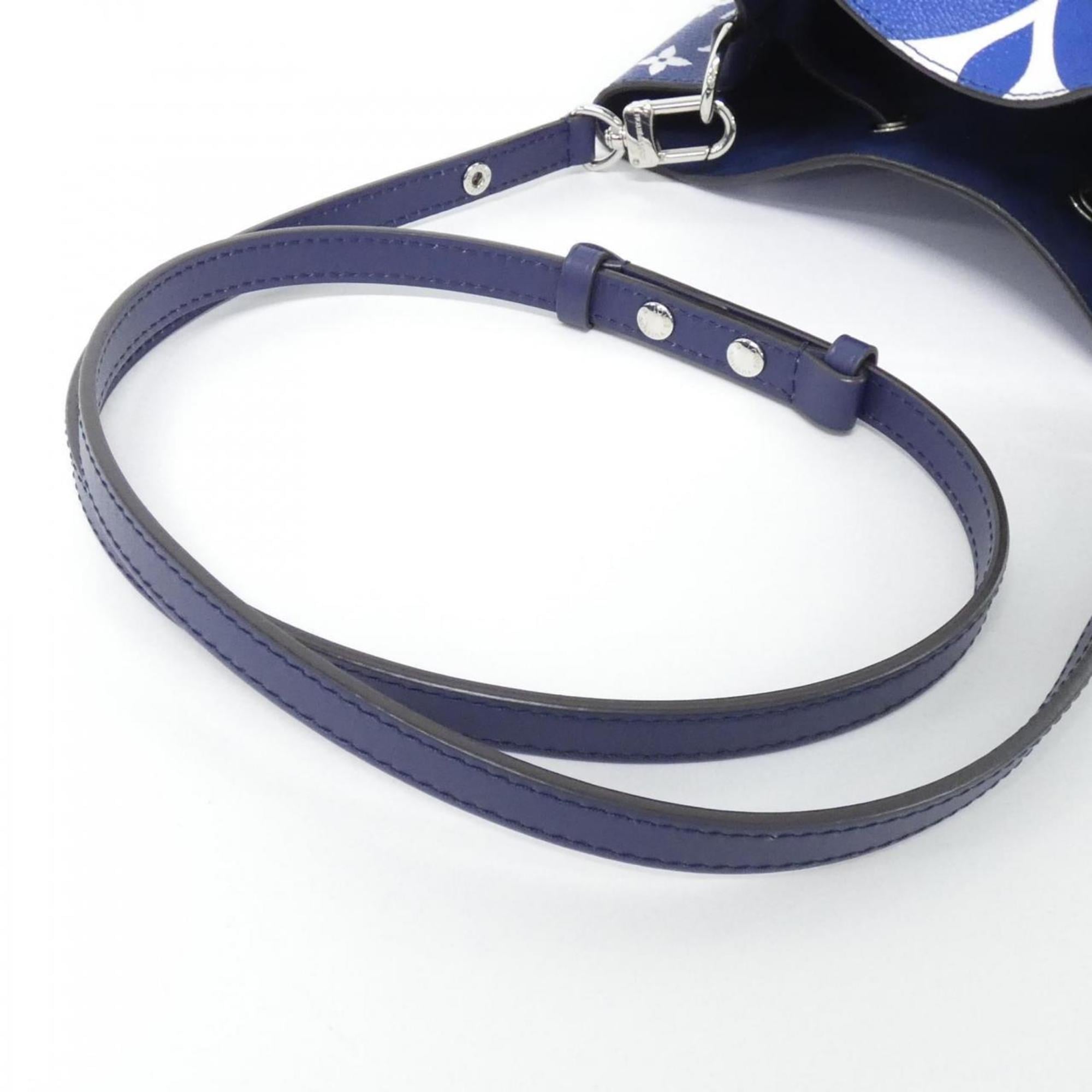 Louis Vuitton Blue Coated Canvas Shoulder Bag (Pre-Owned)