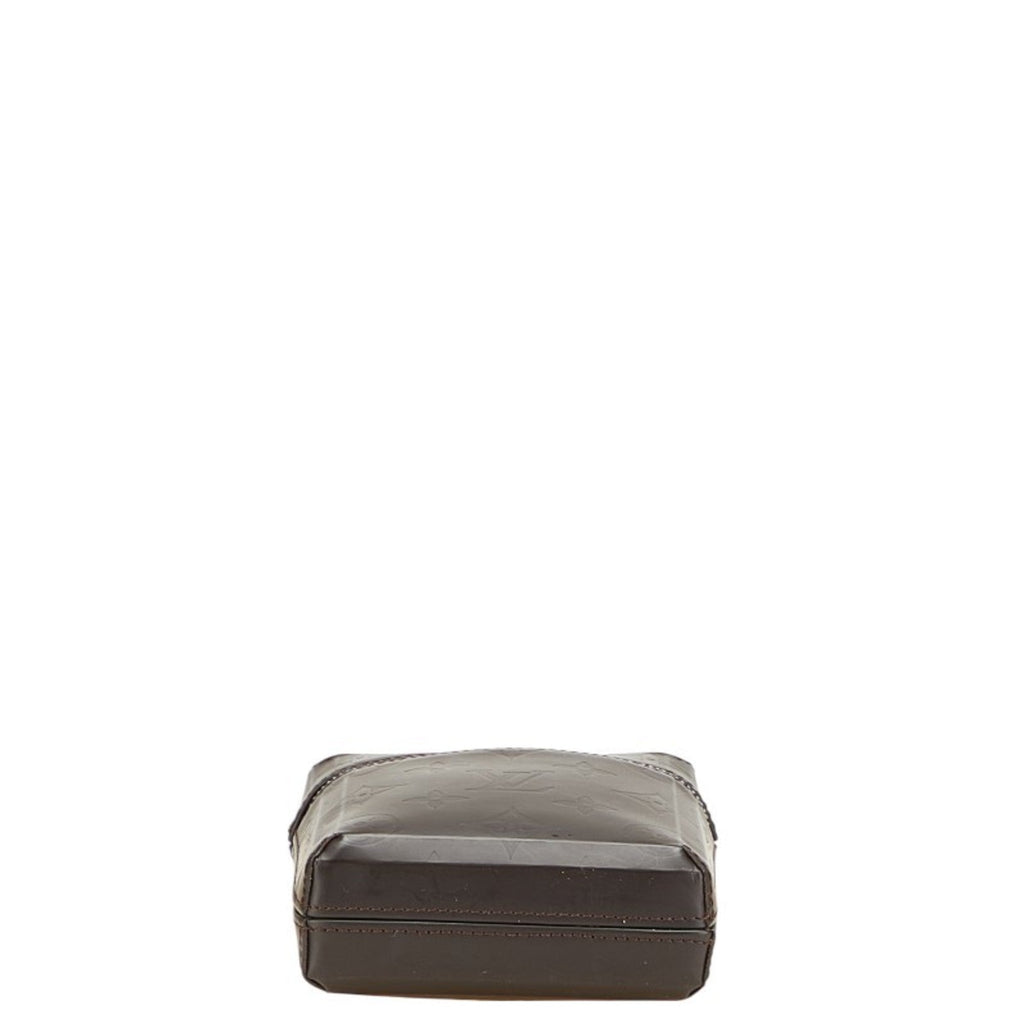 Louis Vuitton Monogram Glace Brown Leather Pouch (Pre-Owned)