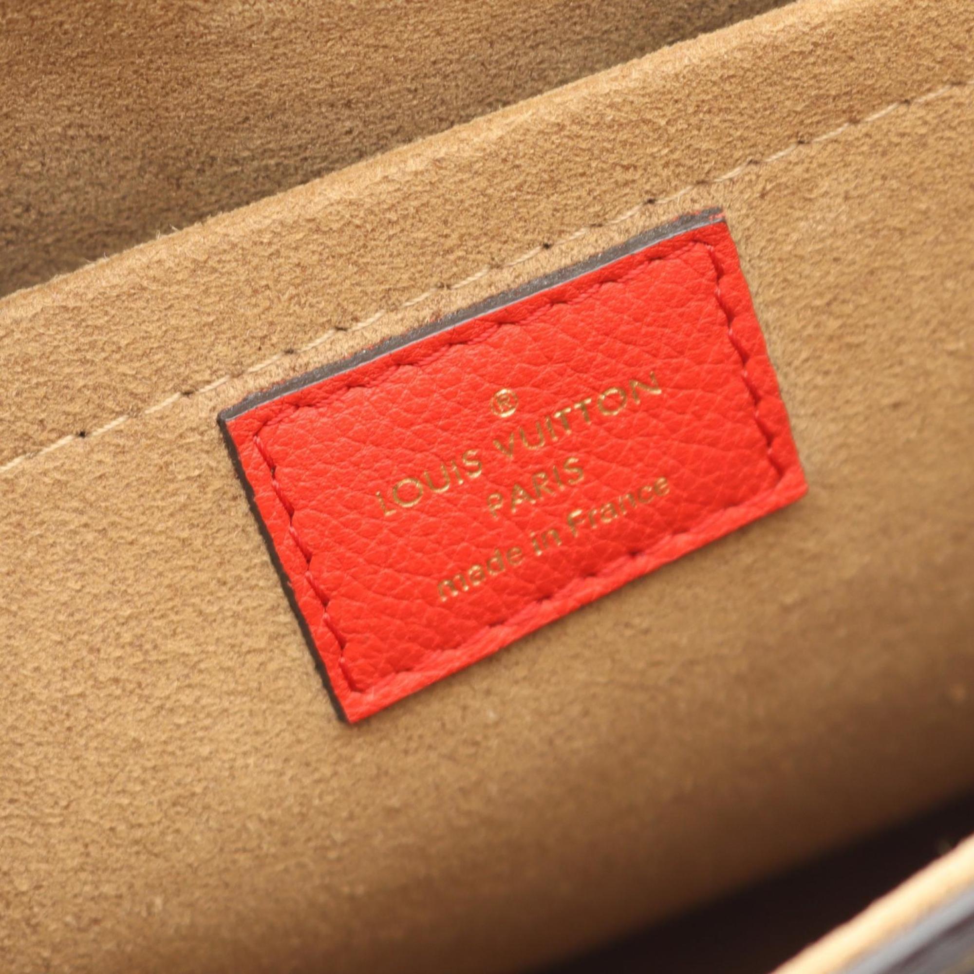 Louis Vuitton Brown Coquelicots Monogram Red Color Monogram Leather Handbag (Pre-Owned)