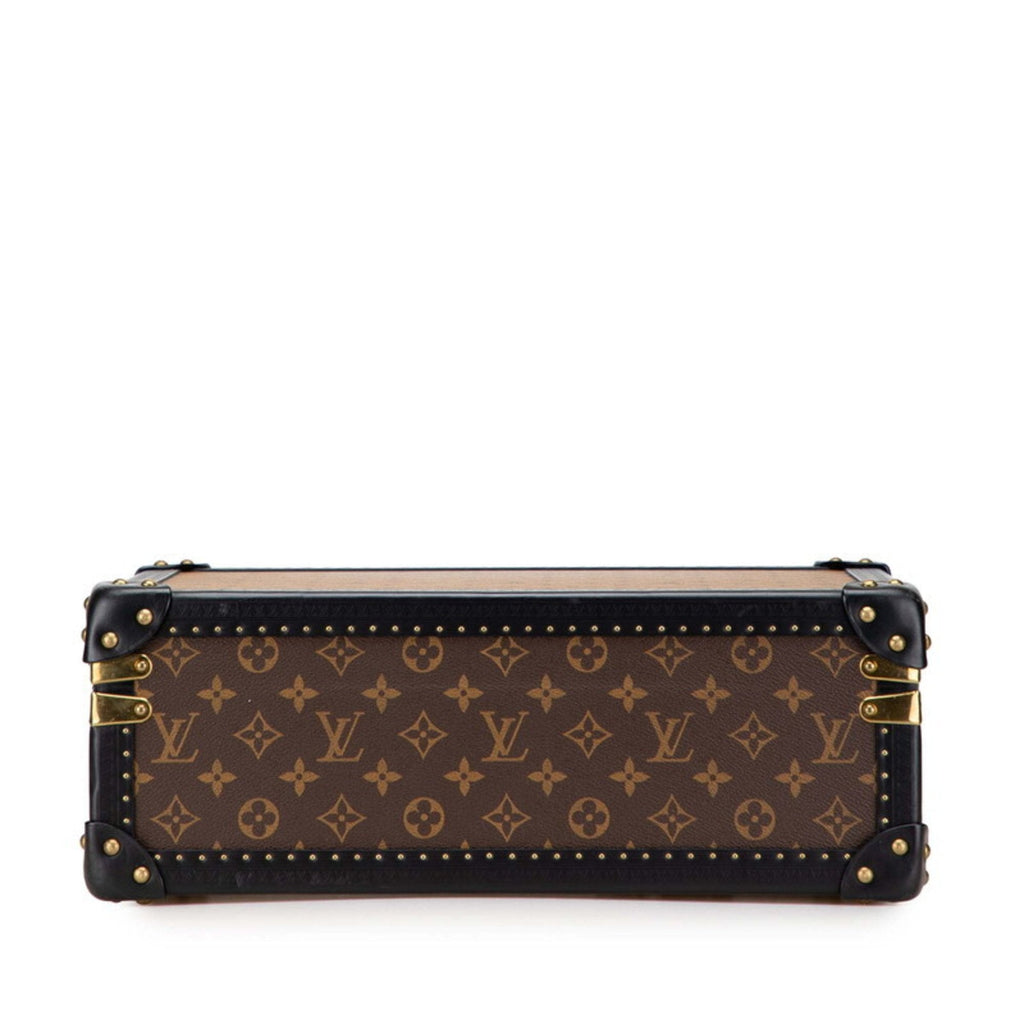 Louis Vuitton Monogram Reverse Black Brown Monogram Reverse Pvc Leather Attaché Case Briefcase (Pre-Owned)