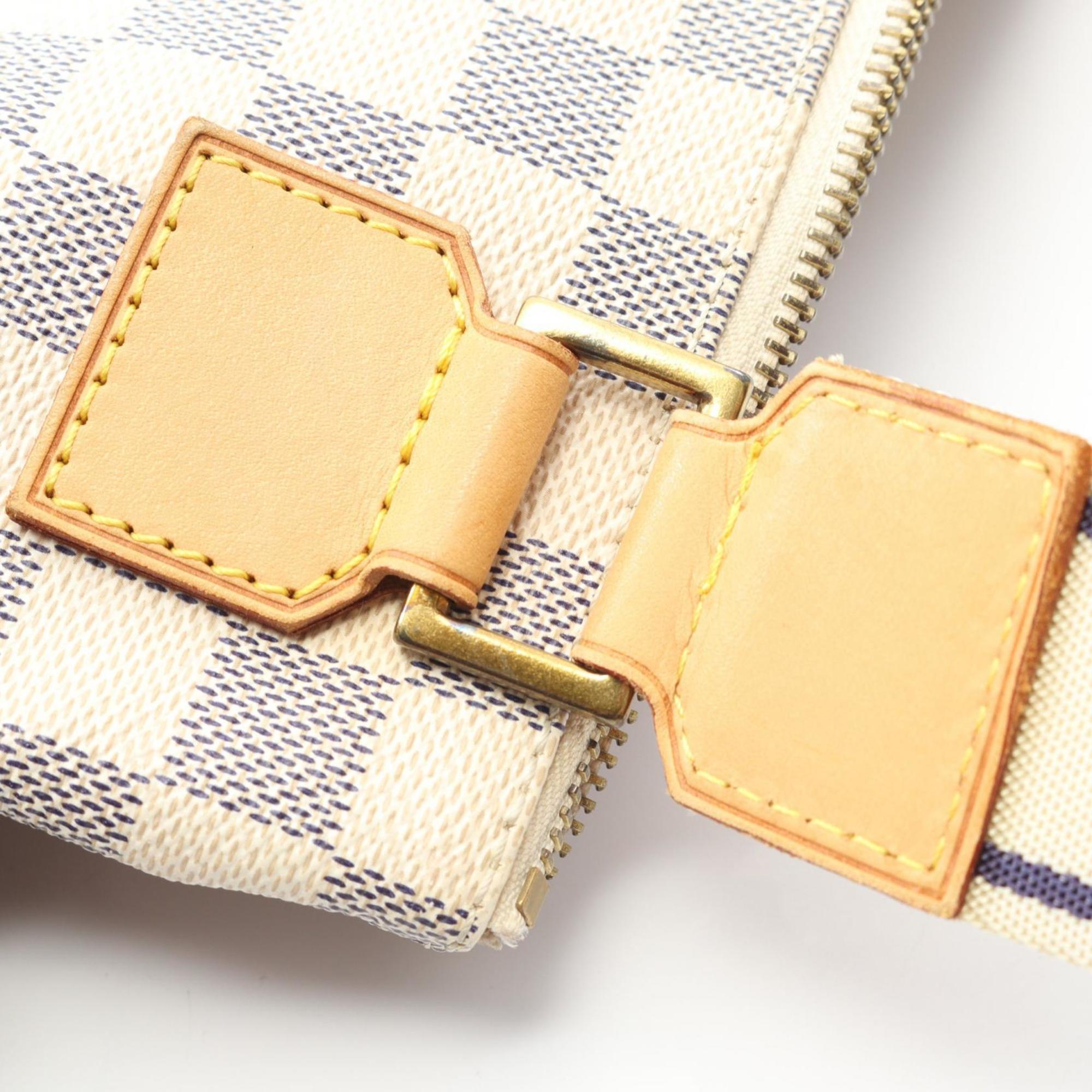 Louis Vuitton White Damier Azur Leather Shoulder Bag (Pre-Owned)