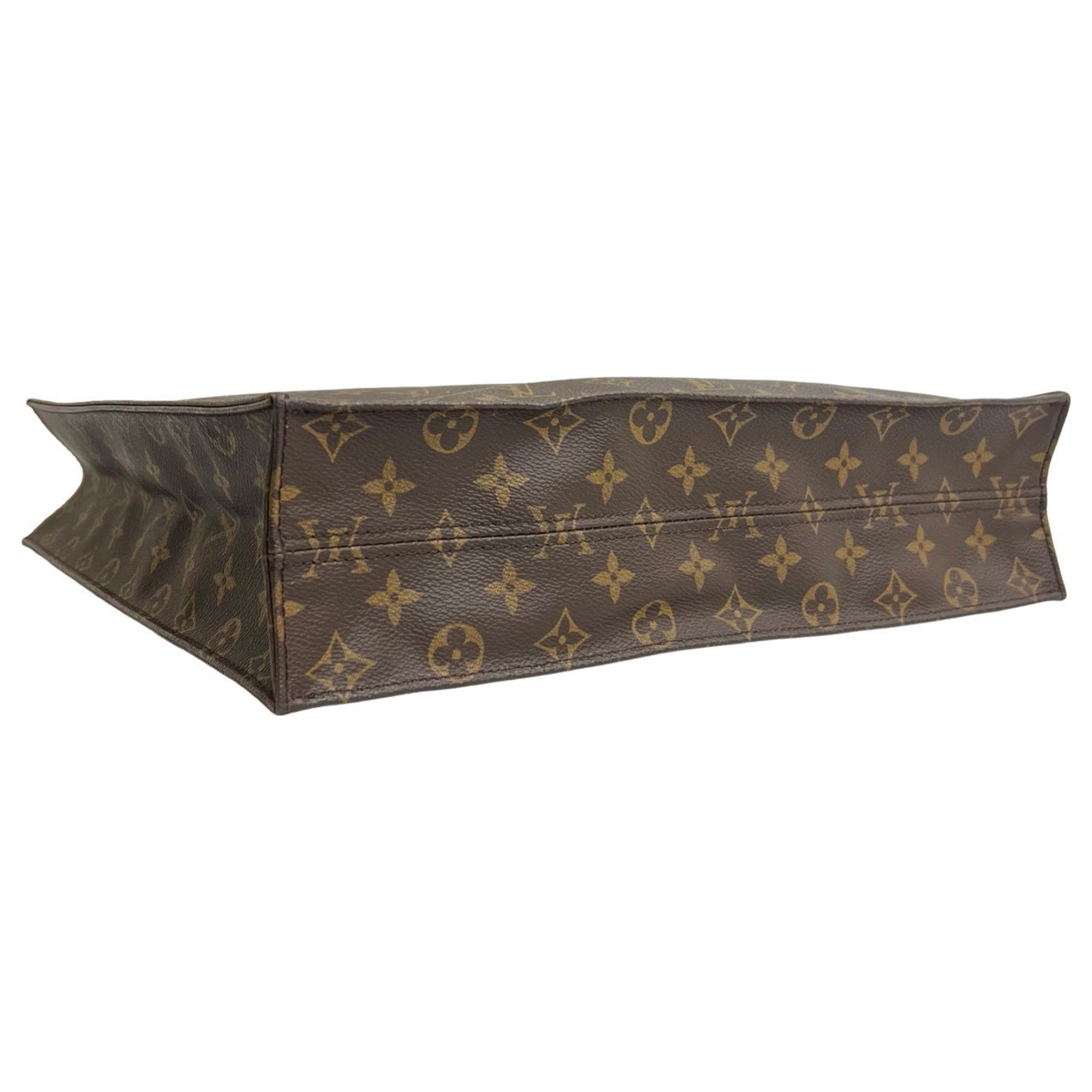 Louis Vuitton Brown Leather Pvc Handbag Tote Bag (Pre-Owned)