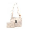Louis Vuitton Brown White Coated Canvas Tote Bag (Pre-Owned)