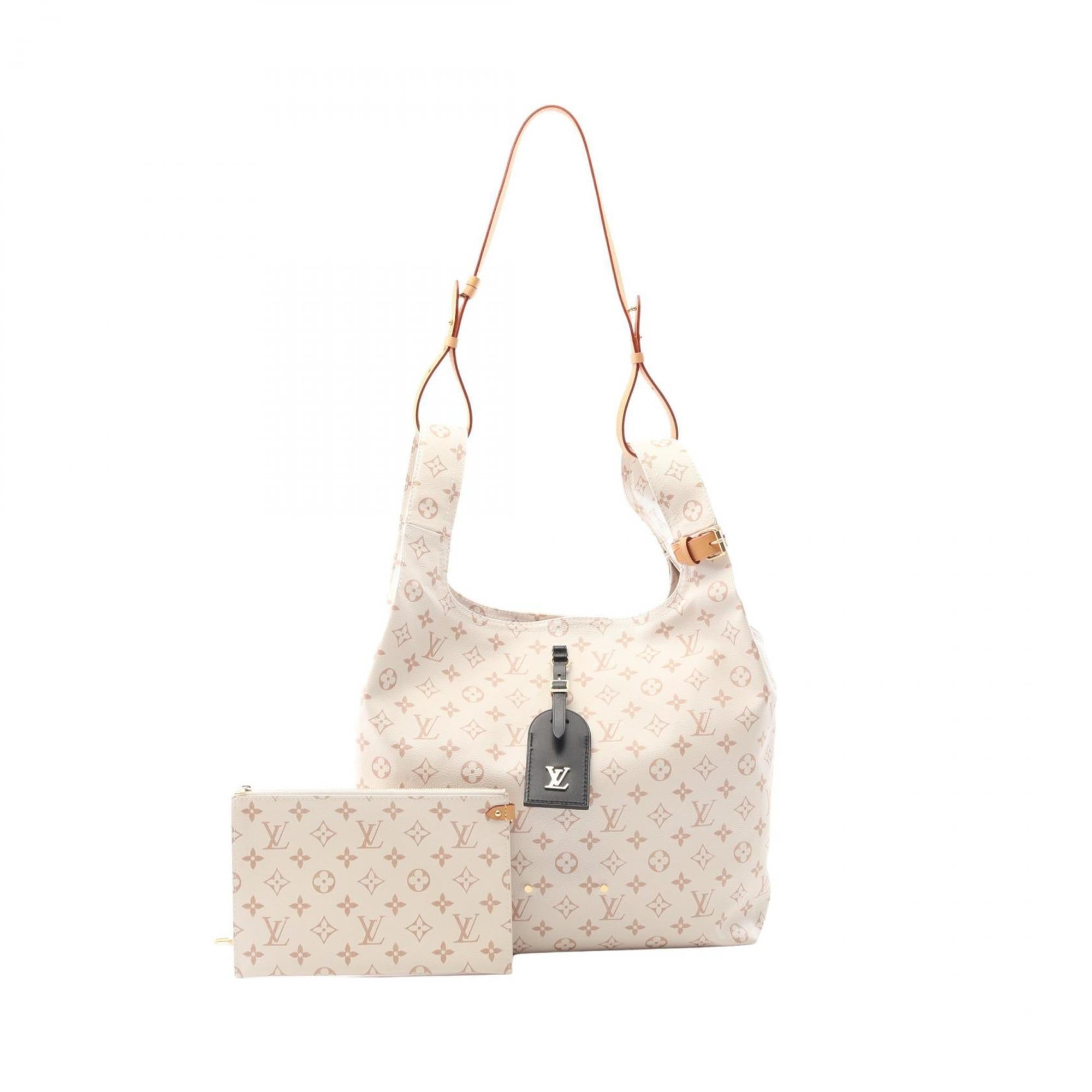 Louis Vuitton Brown White Coated Canvas Tote Bag (Pre-Owned)