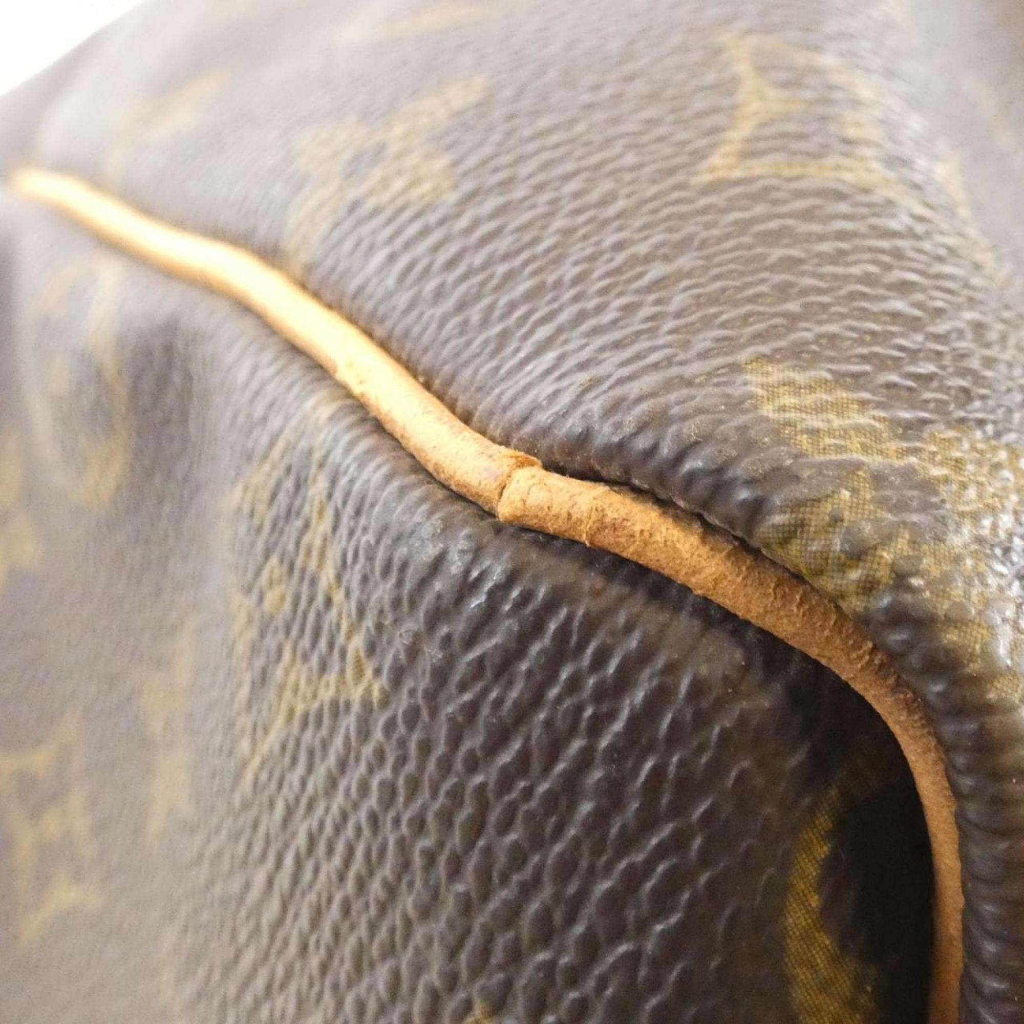 Louis Vuitton Monogram Marron Coated Canvas Boston Bag (Pre-Owned)