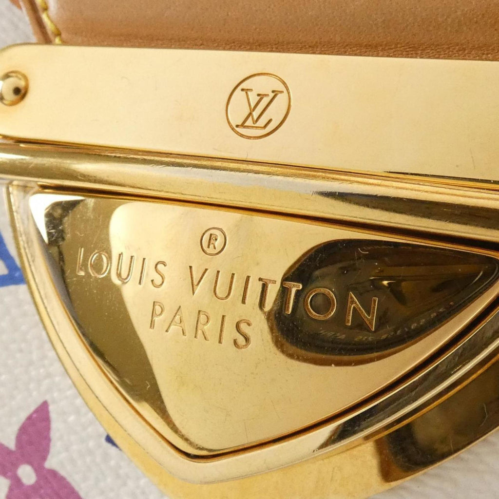 Louis Vuitton Multi-Color White Coated Canvas Shoulder Bag (Pre-Owned)