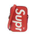 Louis Vuitton Rouge Leather Shoulder Bag (Pre-Owned)