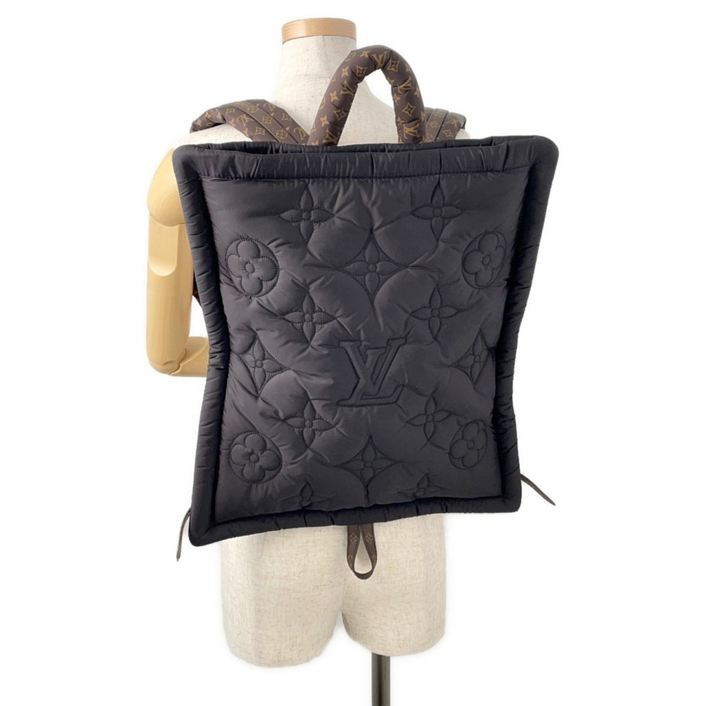 Louis Vuitton Noir Nylon Monogram Backpack (Pre-Owned)