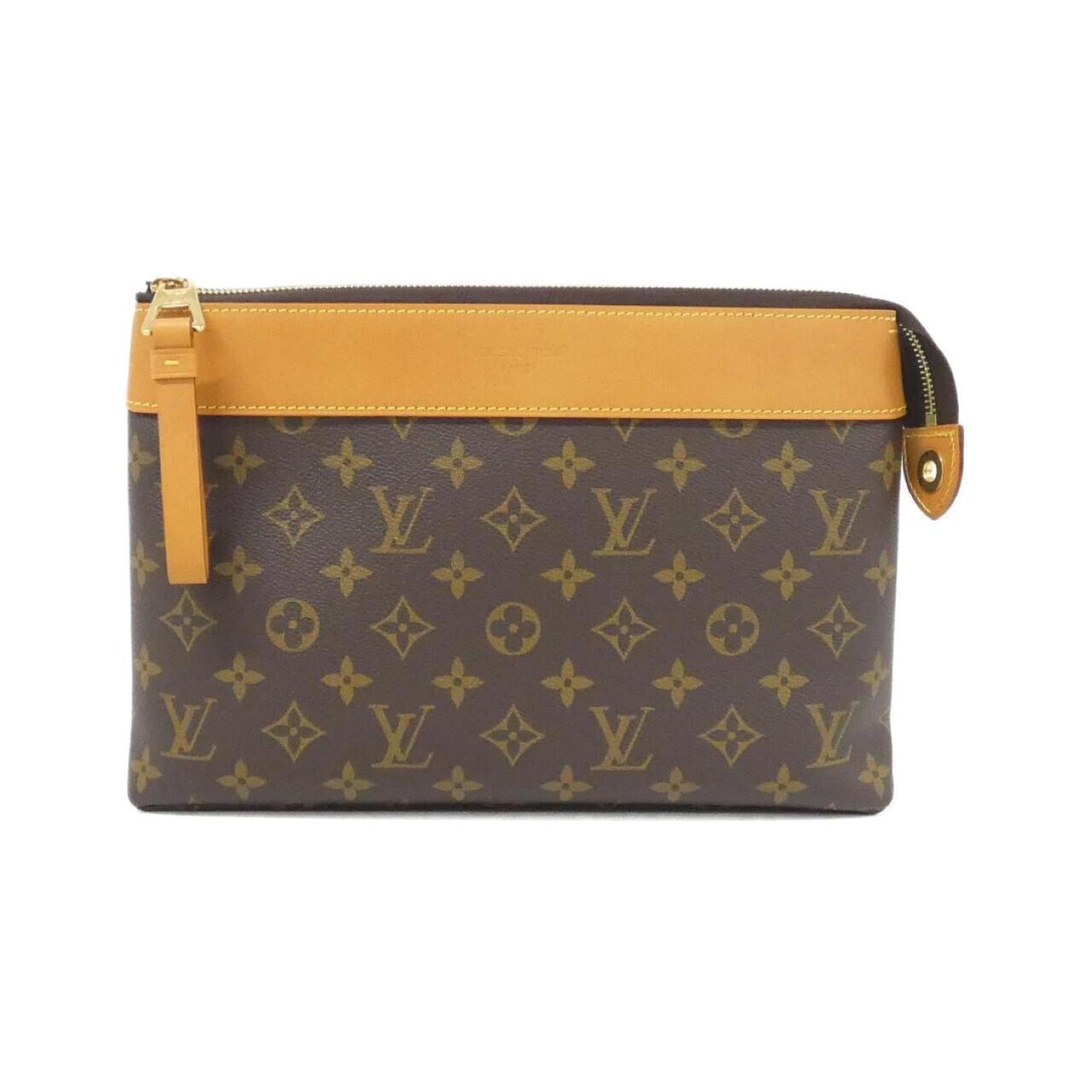 Louis Vuitton Monogram Marron Coated Canvas Pochette (Pre-Owned)