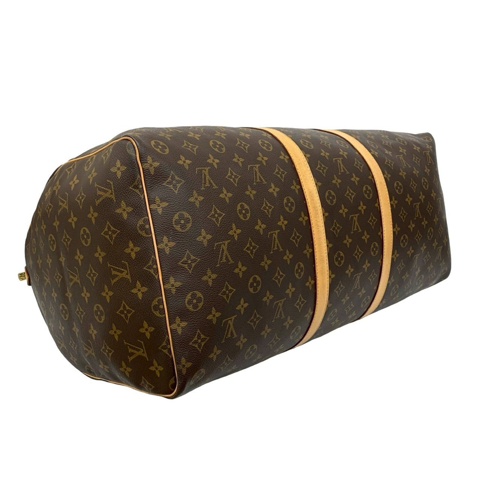 Louis Vuitton Brown Leather Pvc Boston Bag Handbag (Pre-Owned)