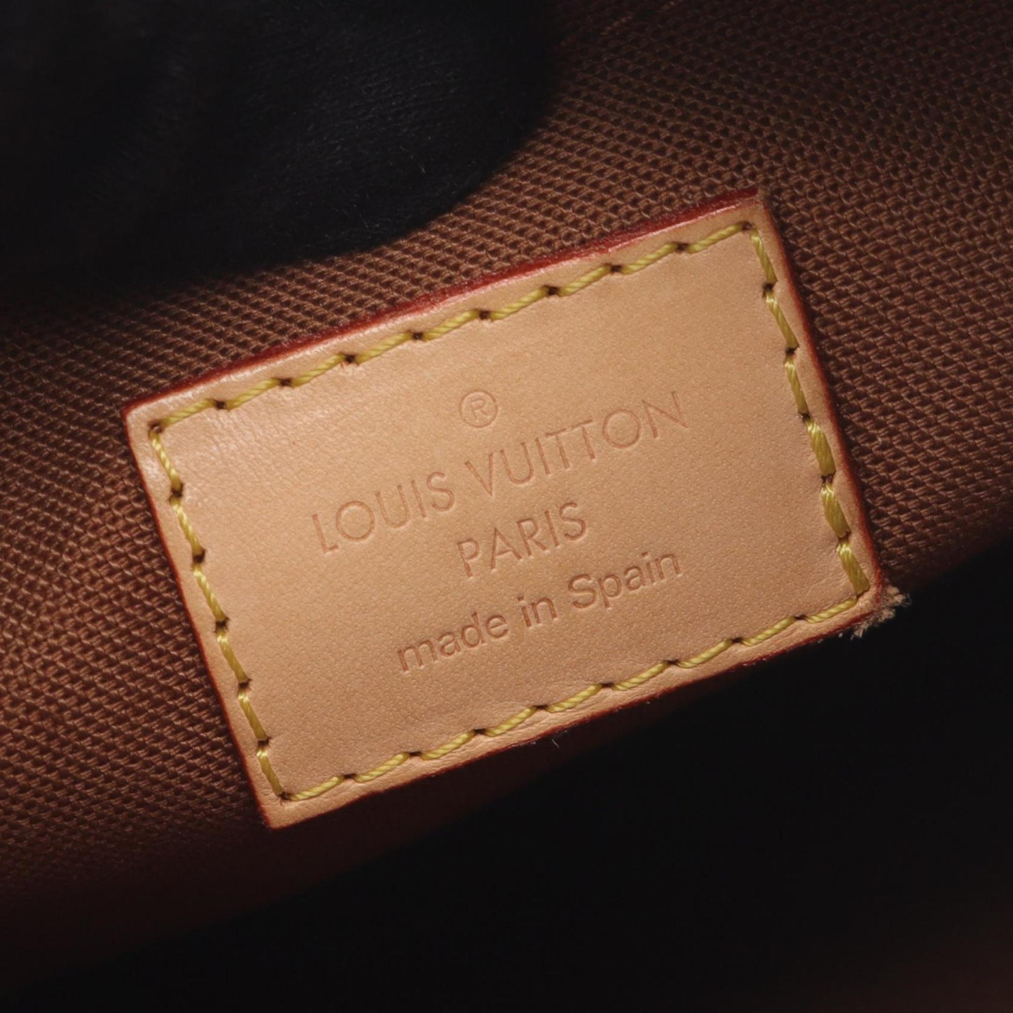 Louis Vuitton Brown Coated Canvas Leather Shoulder Bag (Pre-Owned)