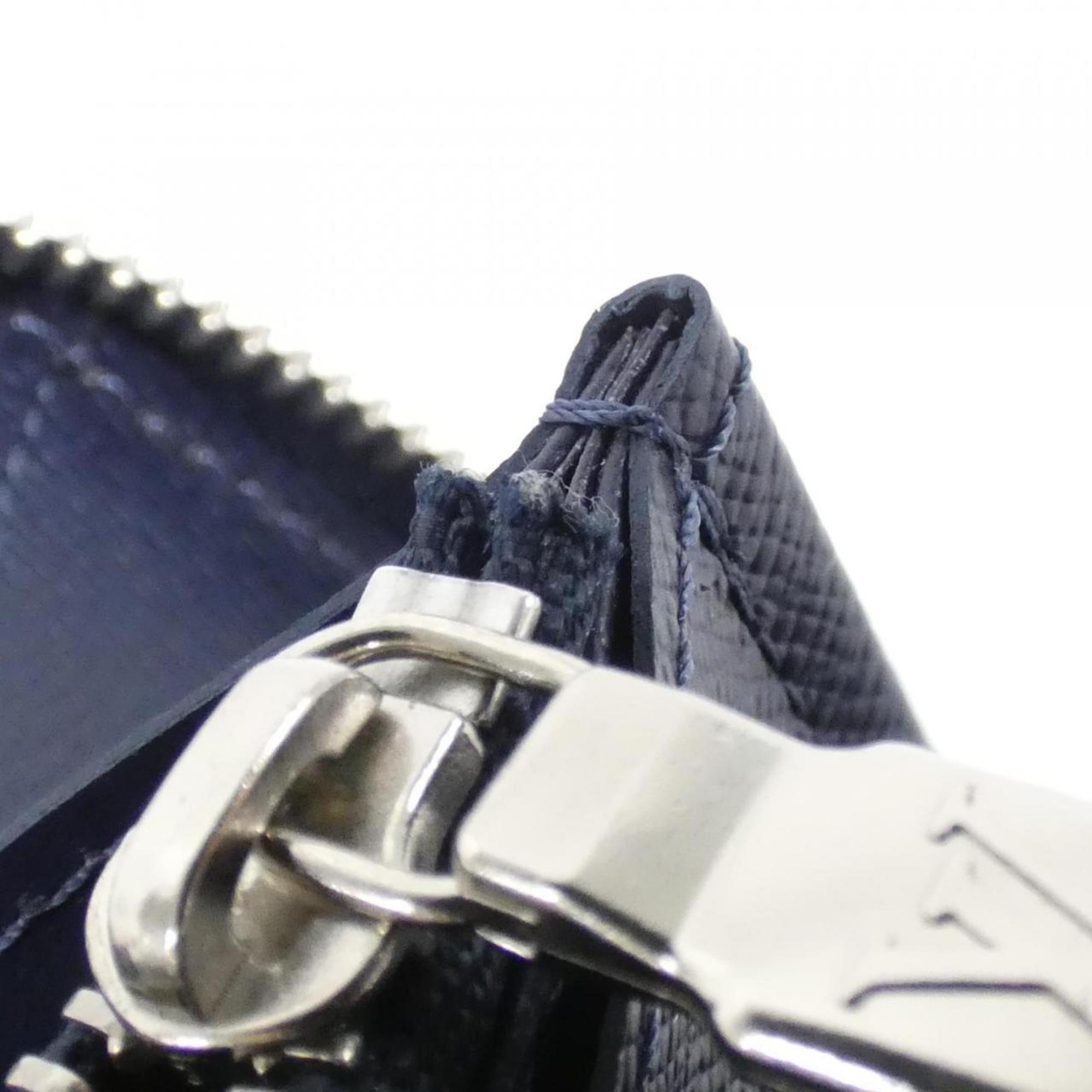 Louis Vuitton Navy Leather Long Wallet (Bi-Fold) (Pre-Owned)