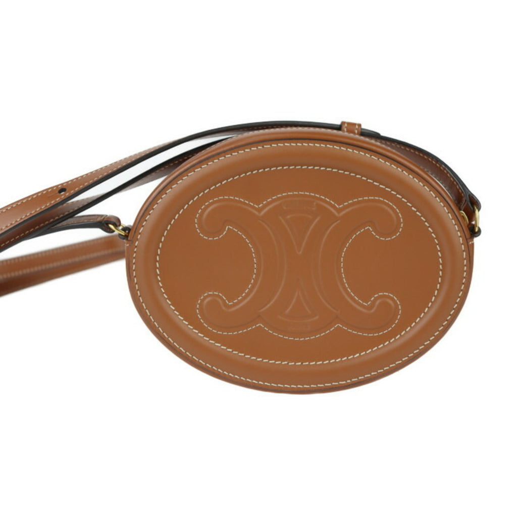 Triomphe Oval Crossbody Bag Leather