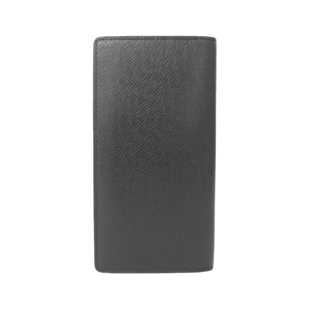 Louis Vuitton Black Leather Long Wallet (Bi-Fold) (Pre-Owned)