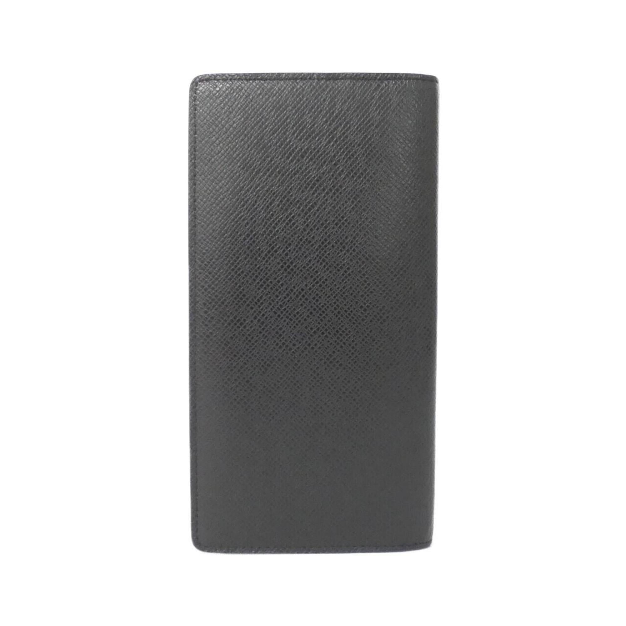 Louis Vuitton Black Leather Long Wallet (Bi-Fold) (Pre-Owned)
