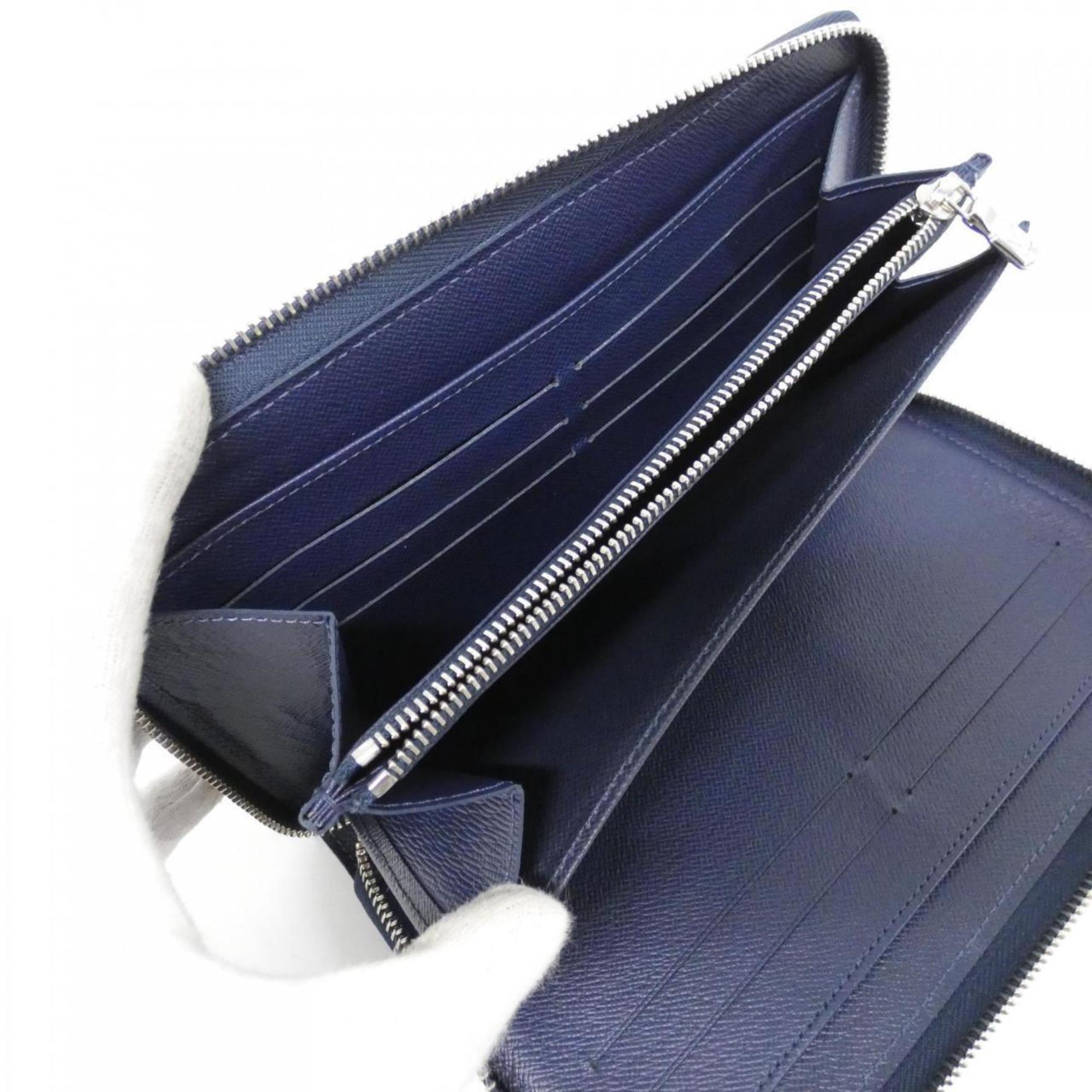 Louis Vuitton Navy Leather Long Wallet (Bi-Fold) (Pre-Owned)