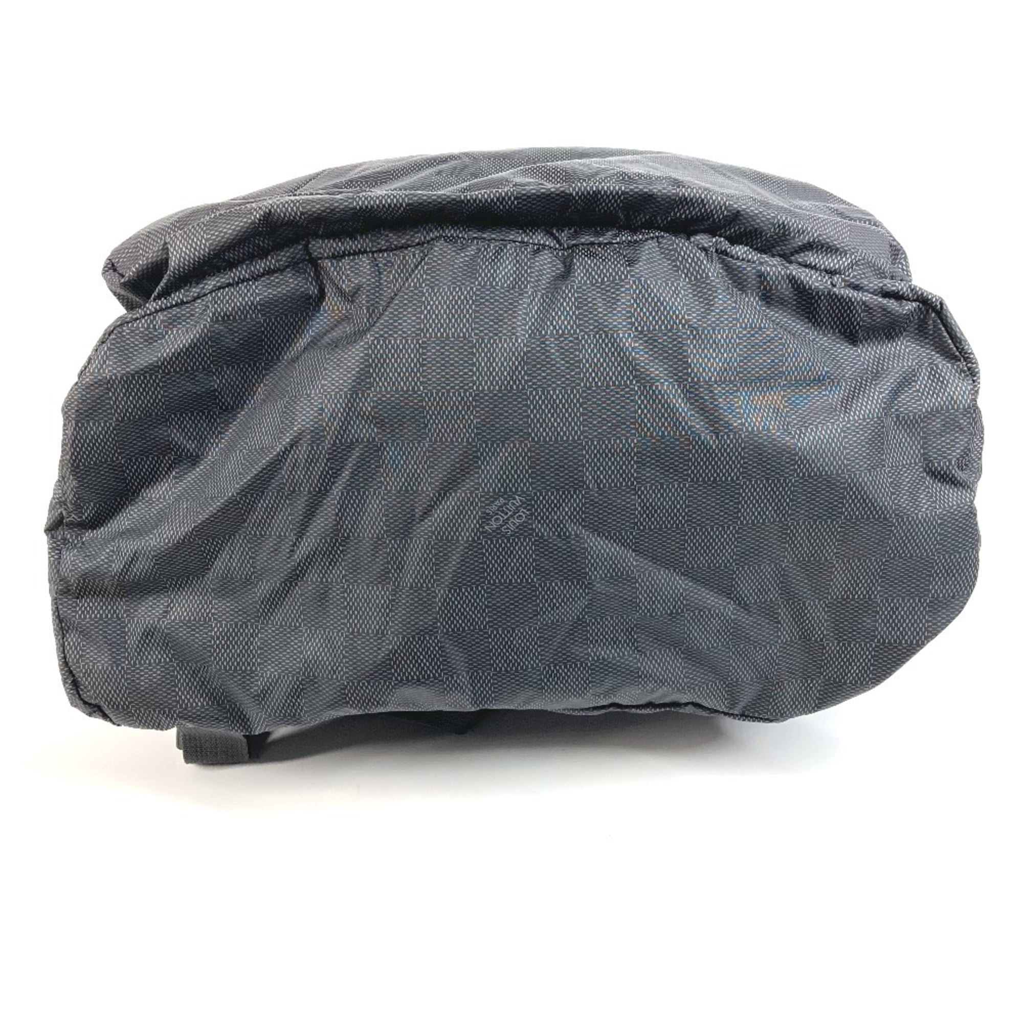 Louis Vuitton Damier Aventure Black Leather Nylon Backpack (Pre-Owned)