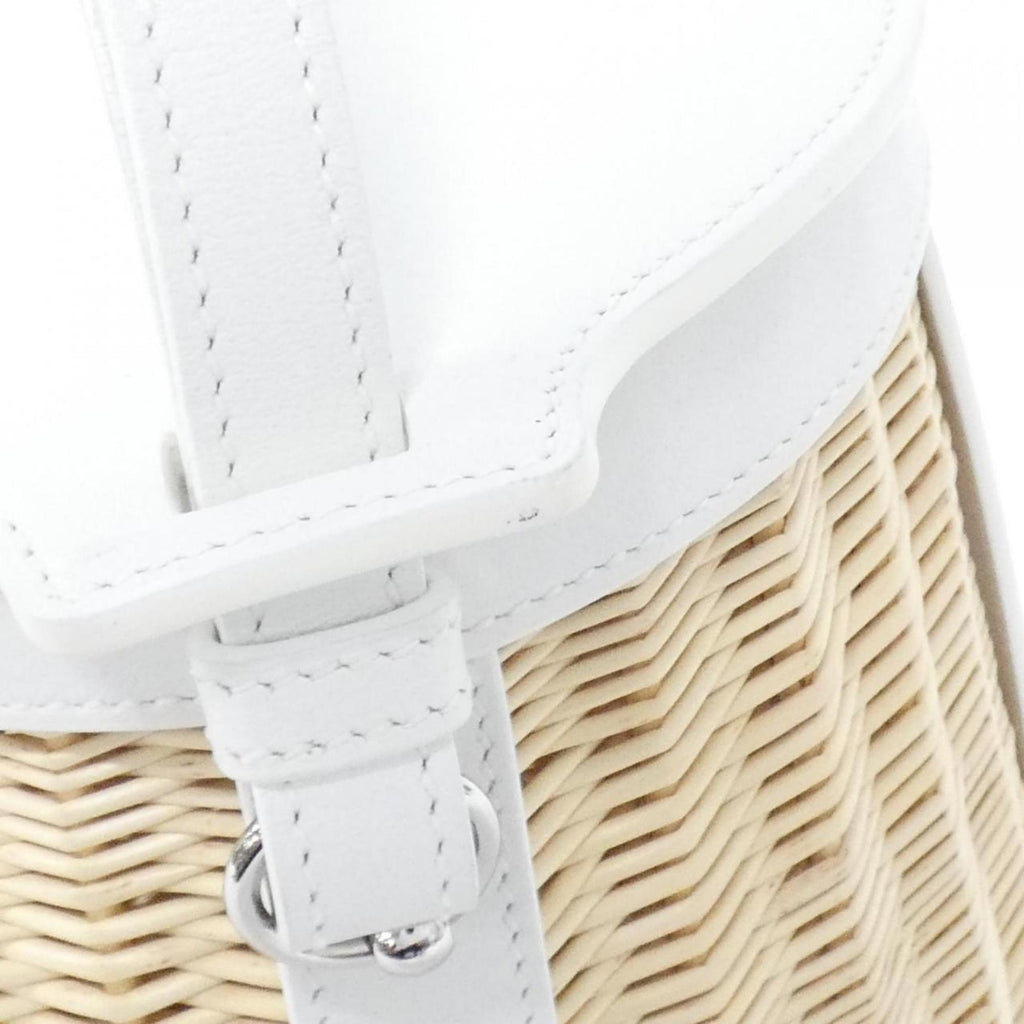 Picnic Farming Bag Wicker and Leather