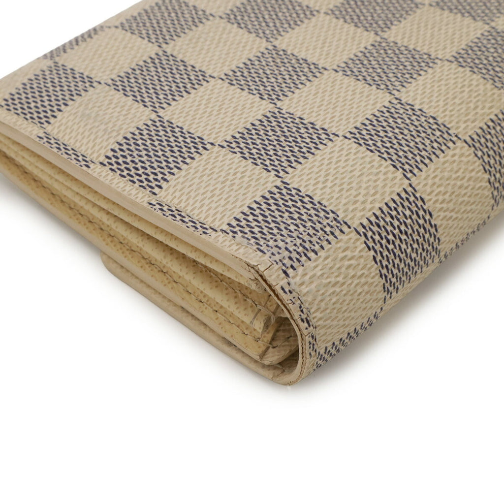 Louis Vuitton Ivory Damier Azur Canvas Long Wallet (Bi-Fold) (Pre-Owned)