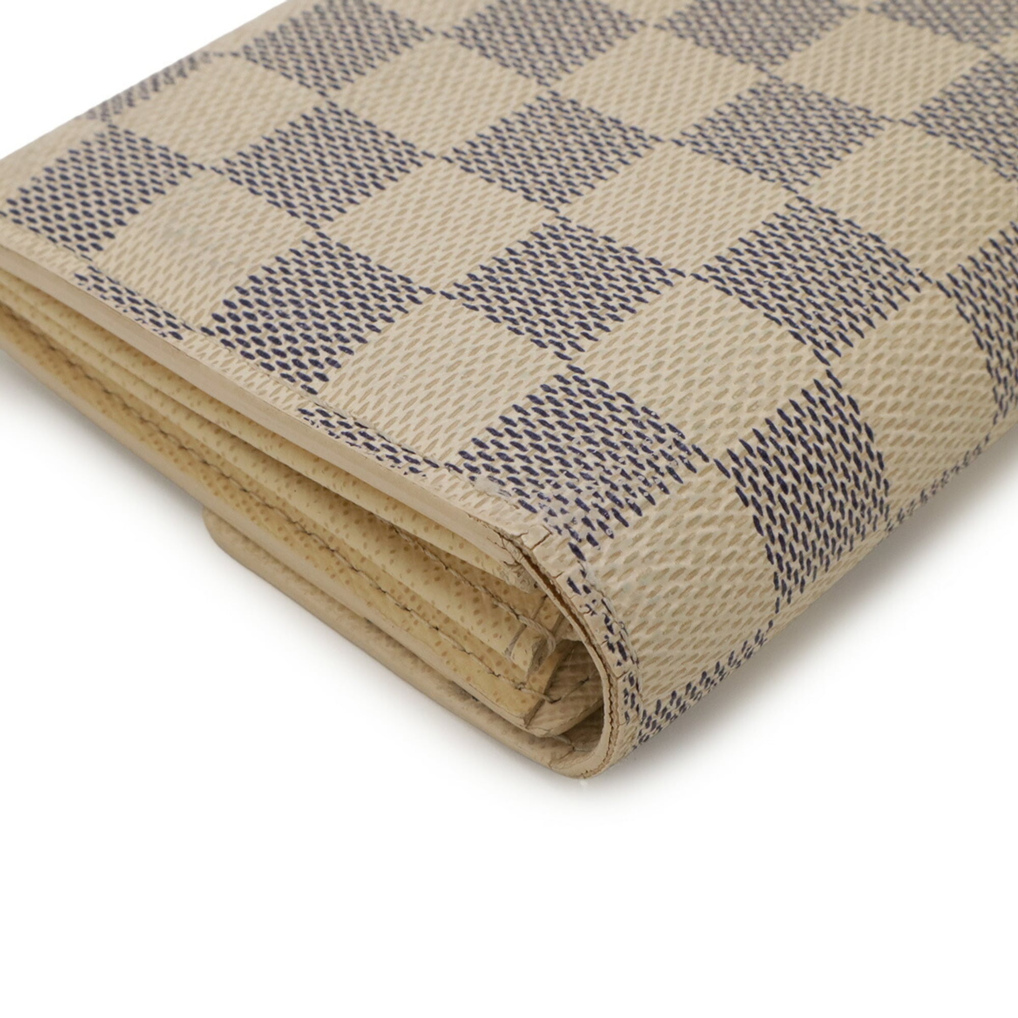 Louis Vuitton Ivory Damier Azur Canvas Long Wallet (Bi-Fold) (Pre-Owned)