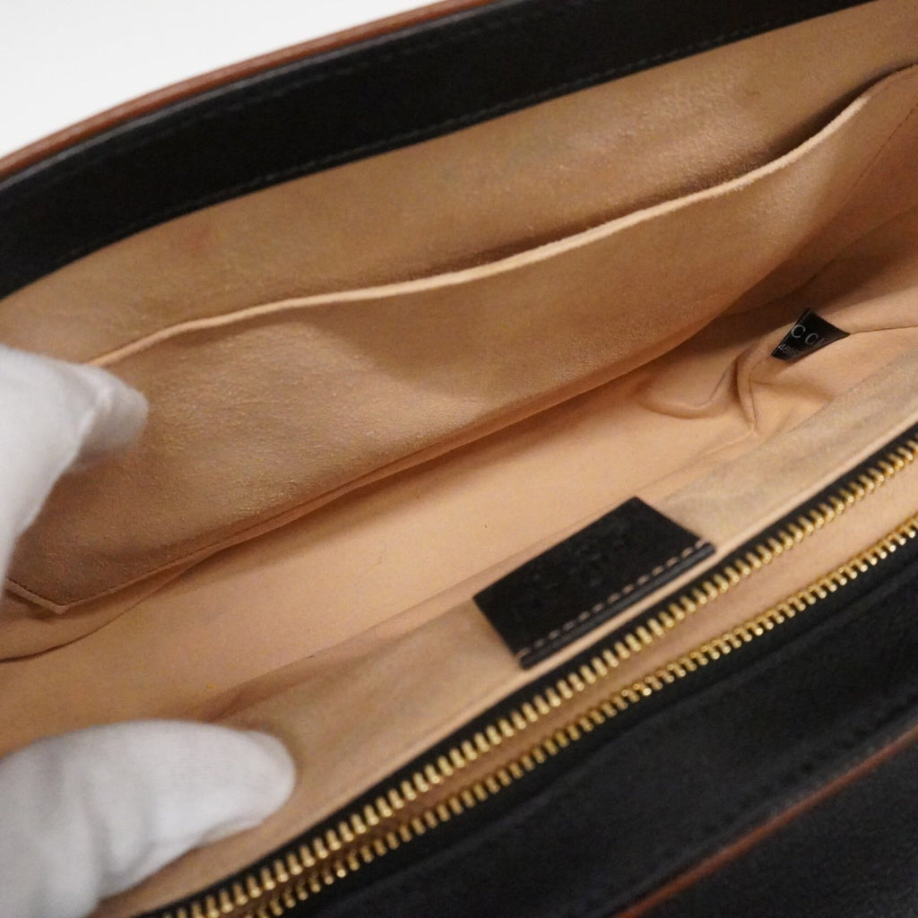Padlock Front Pocket Flap Shoulder Bag GG Coated Canvas and Leather Small