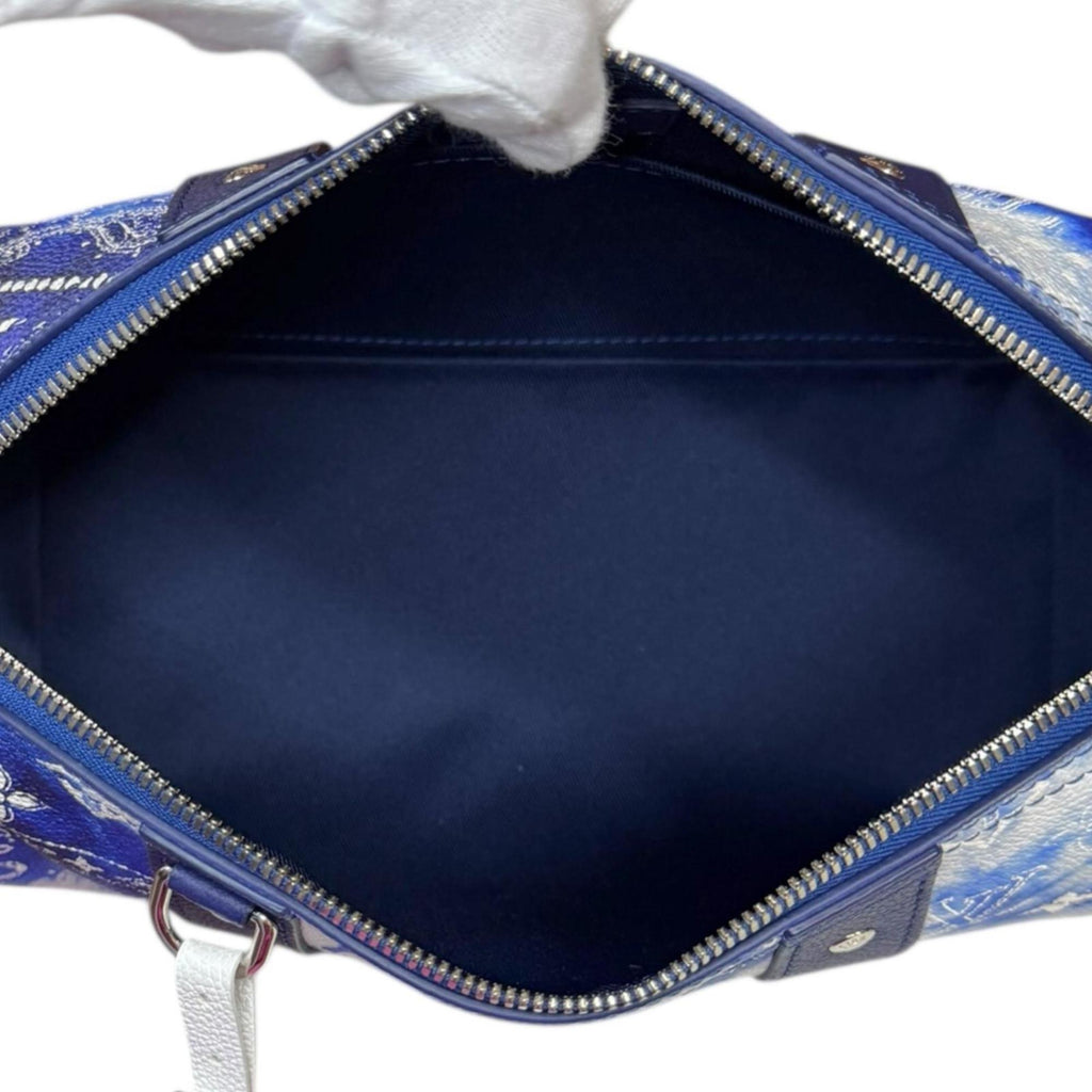 Louis Vuitton Blue White Monogram Shoulder Bag (Pre-Owned)