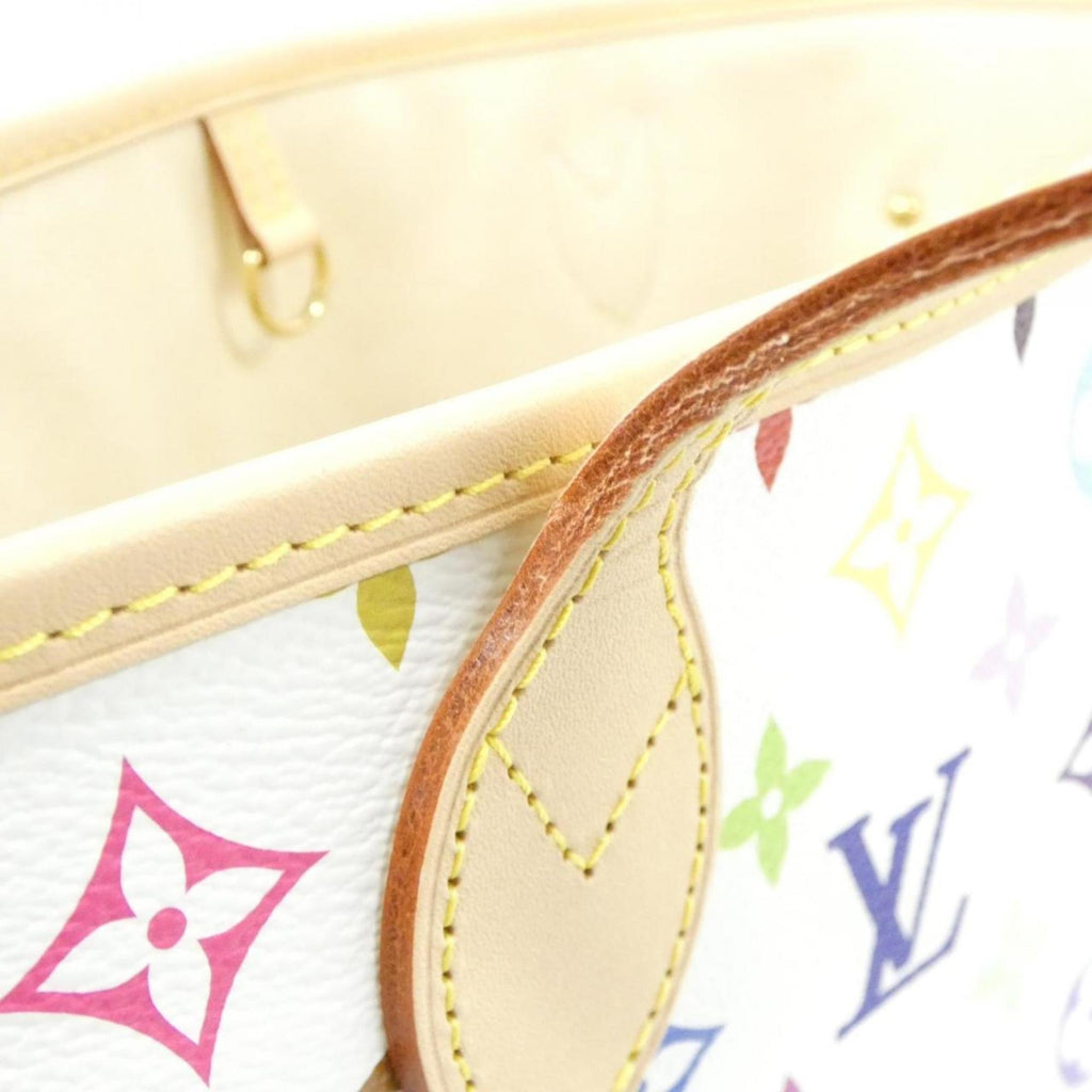 Louis Vuitton Multi-Color White Coated Canvas Handbag (Pre-Owned)