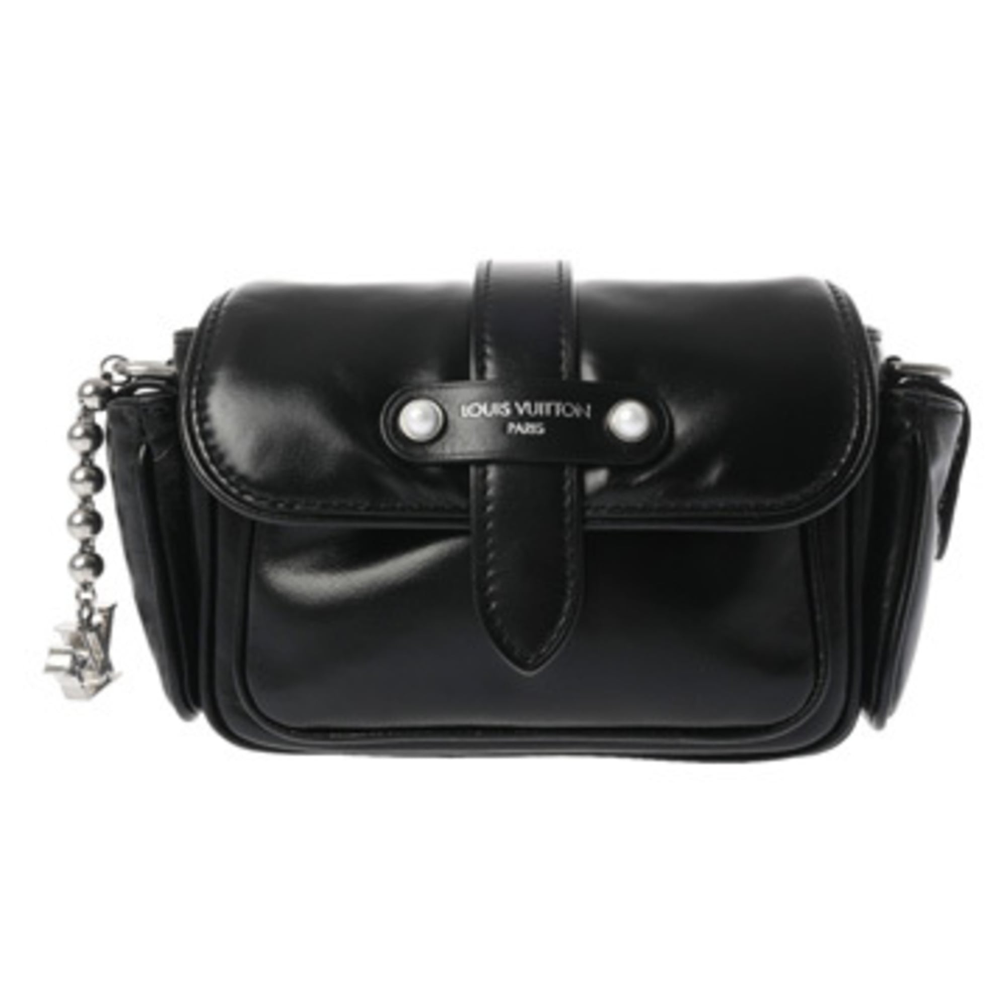 Louis Vuitton Black Leather Shoulder Bag (Pre-Owned)