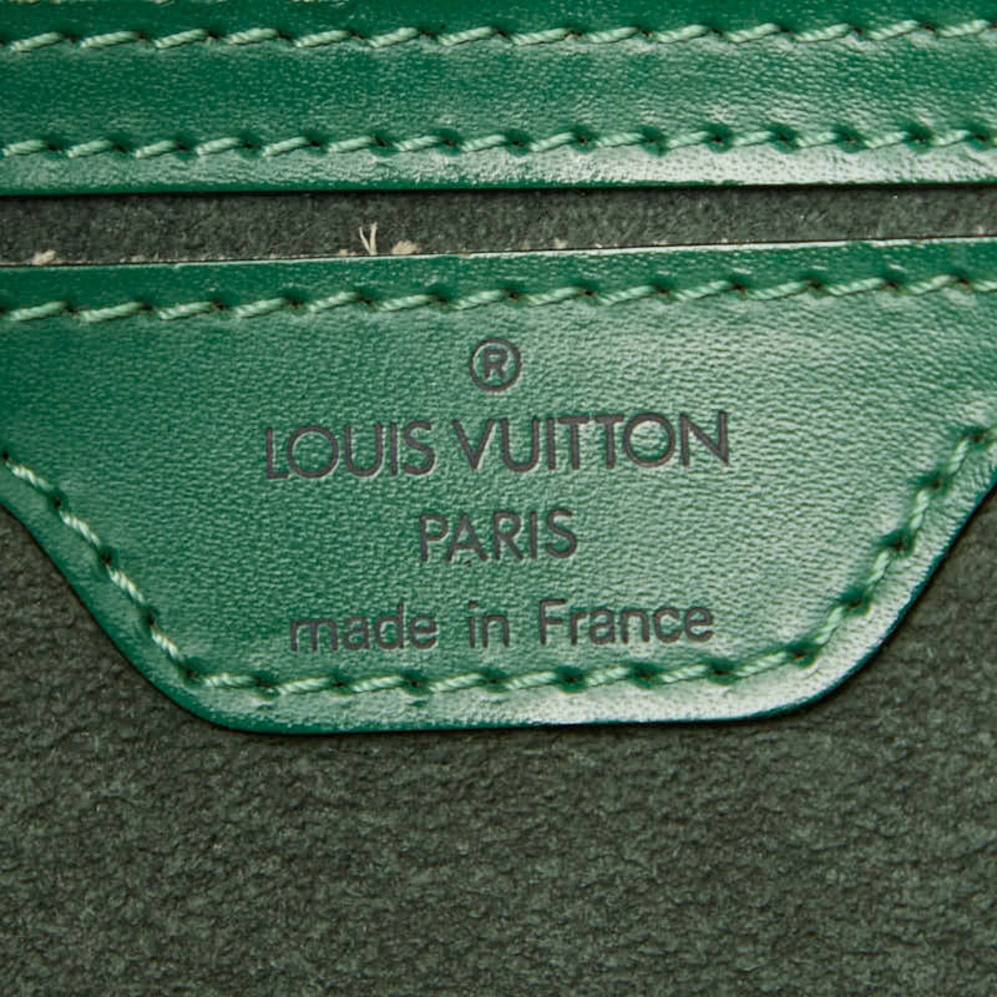 Louis Vuitton Epi Borneo Green Leather Handbag Shoulder Bag (Pre-Owned)