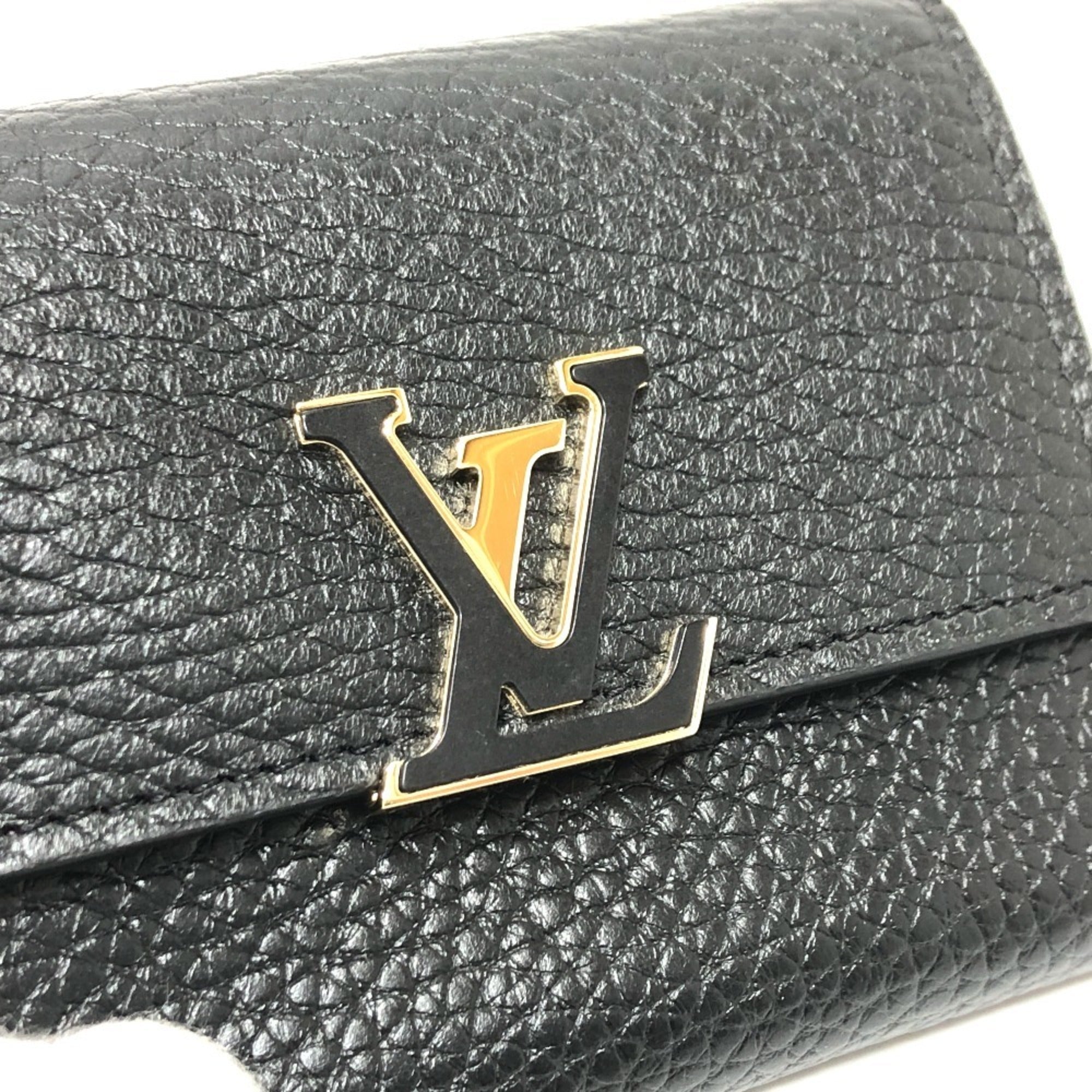 Louis Vuitton Bicolor Black Noir Pink Leather Coin Purse/Coin Case (Pre-Owned)