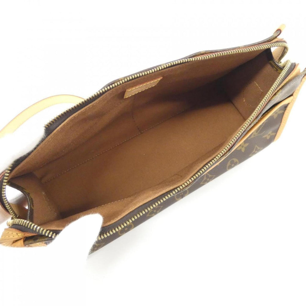 Louis Vuitton Marron Coated Canvas Shoulder Bag (Pre-Owned)
