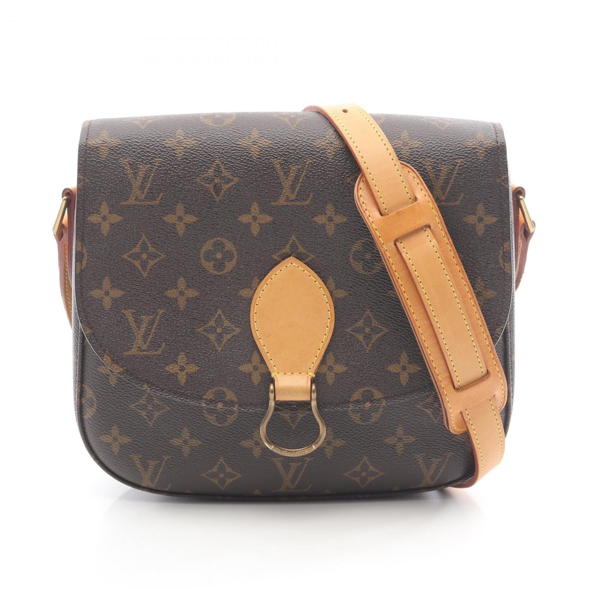 Louis Vuitton Brown Coated Canvas Leather Shoulder Bag (Pre-Owned)