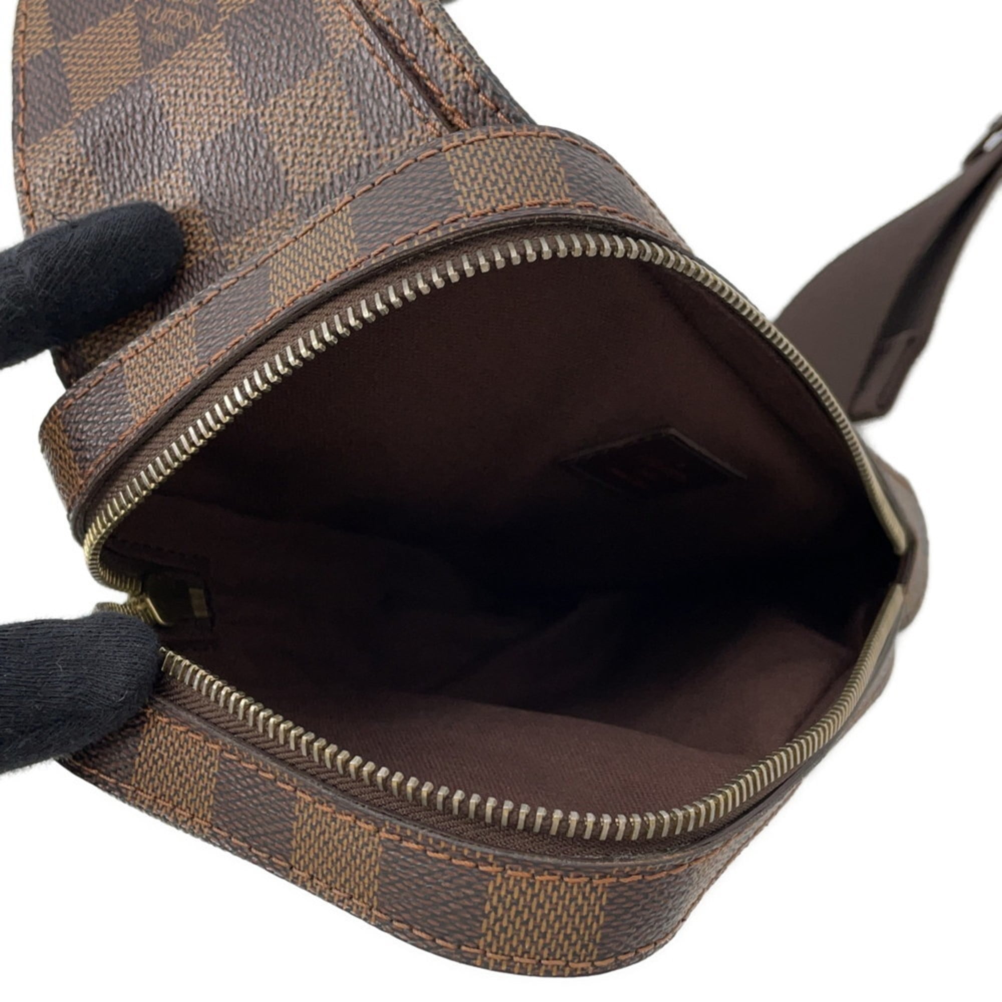 Louis Vuitton Damier Brown Damier Canvas Ebene Red Color Shoulder Bag Sling Bag (Pre-Owned)