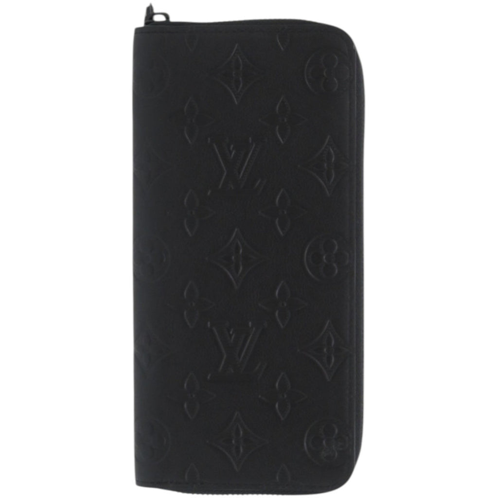 Louis Vuitton Black Leather Long Wallet (Bi-Fold) (Pre-Owned)