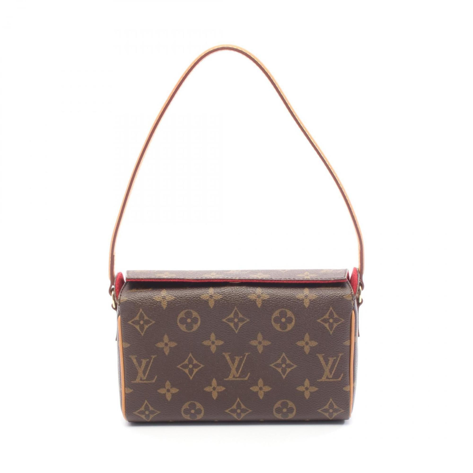 Louis Vuitton Monogram Brown Coated Canvas Leather Handbag (Pre-Owned)