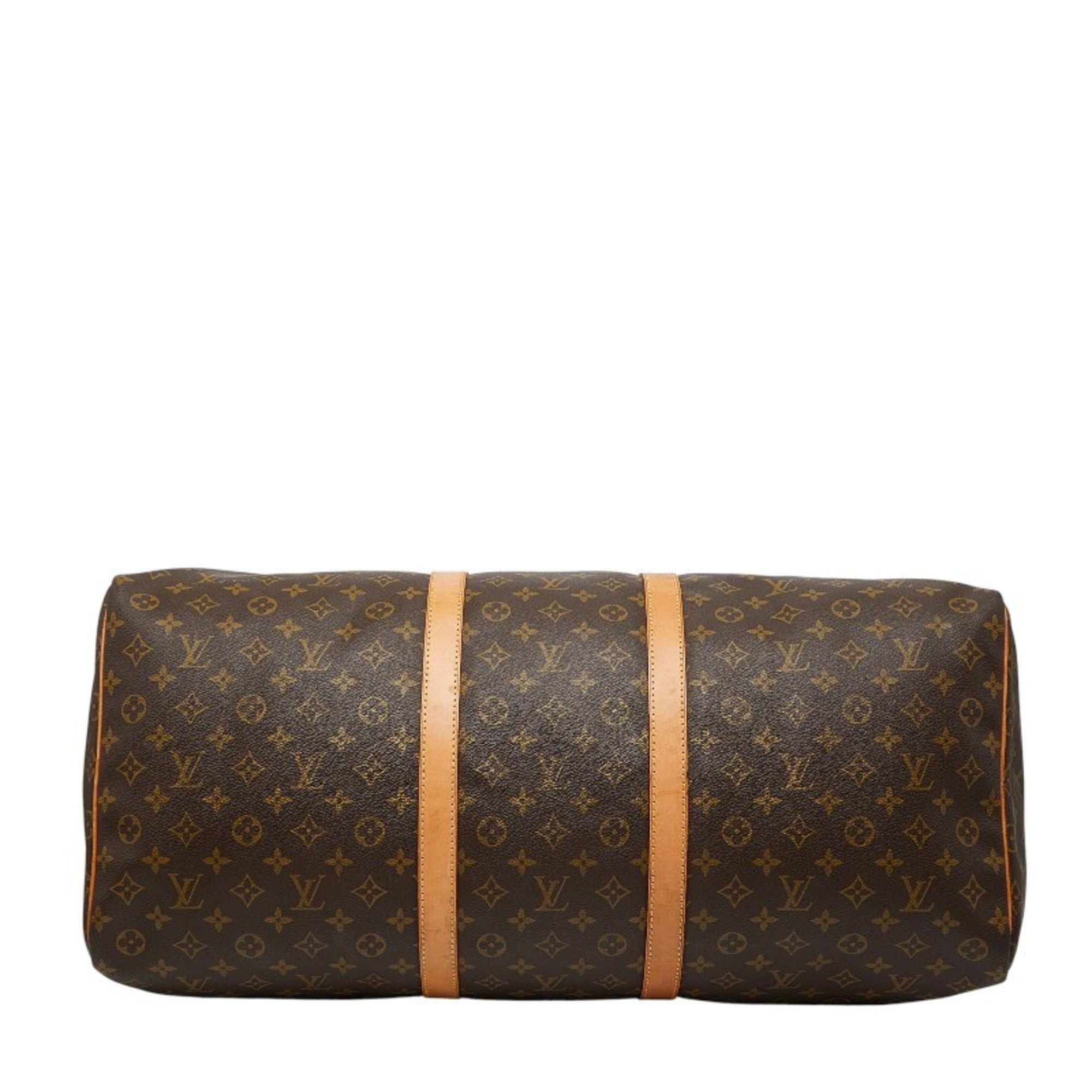 Louis Vuitton Brown Pvc Leather Boston Bag (Pre-Owned)