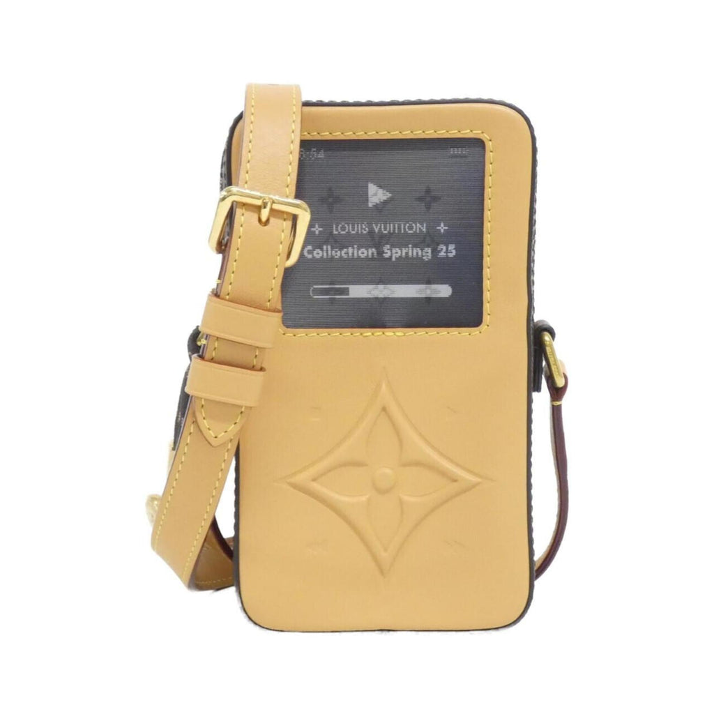 Louis Vuitton Brown Coated Canvas Leather Shoulder Bag (Pre-Owned)