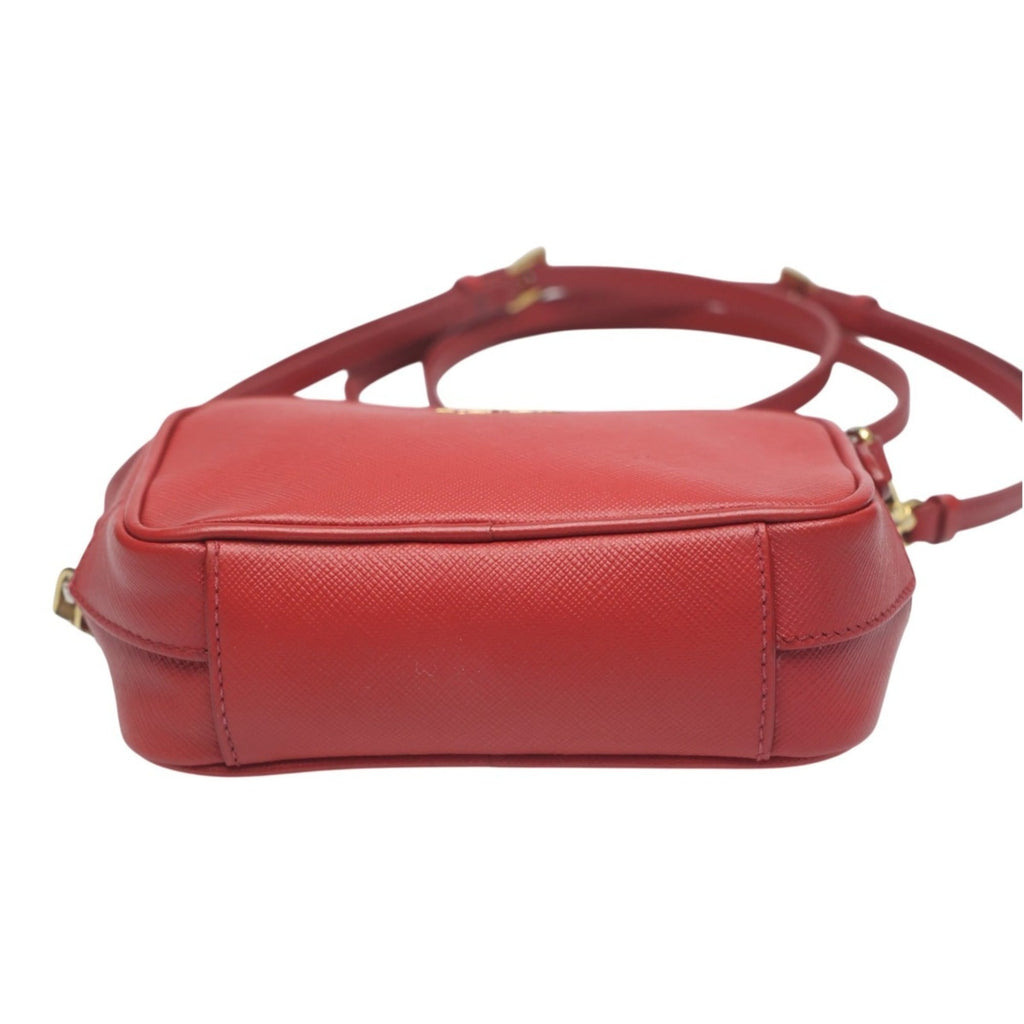Zip Crossbody Bag Saffiano Leather Mini