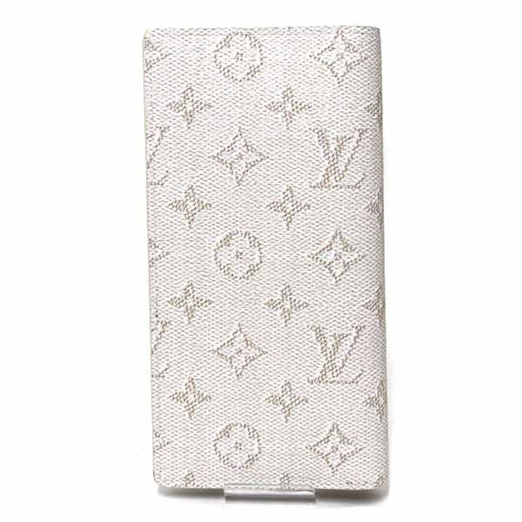 Louis Vuitton Monogram White Leather Long Wallet (Bi-Fold) (Pre-Owned)
