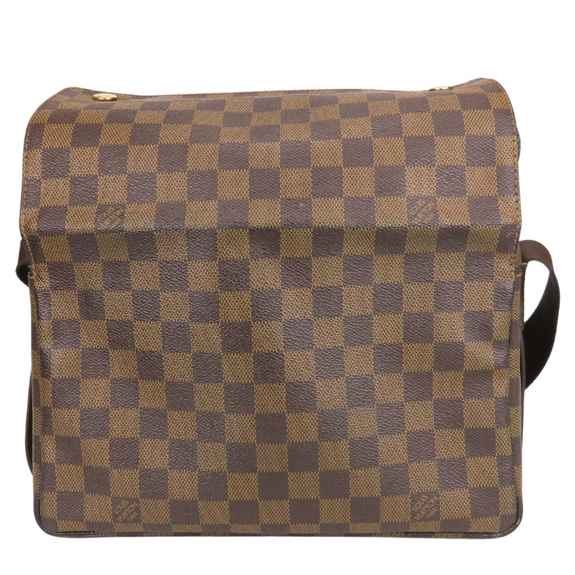 Louis Vuitton Brown Damier Canvas Ebene Damier Canvas Leather Shoulder Bag (Pre-Owned)