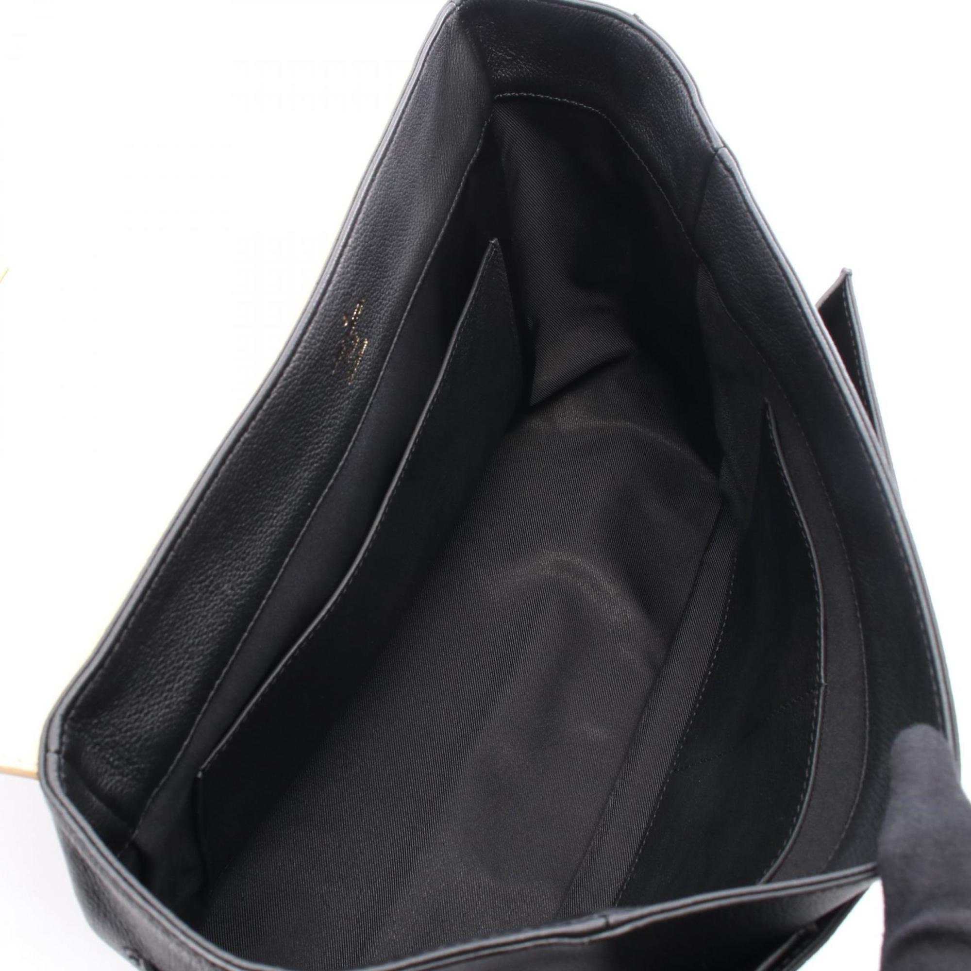 Louis Vuitton Black Ivory Leather Handbag (Pre-Owned)