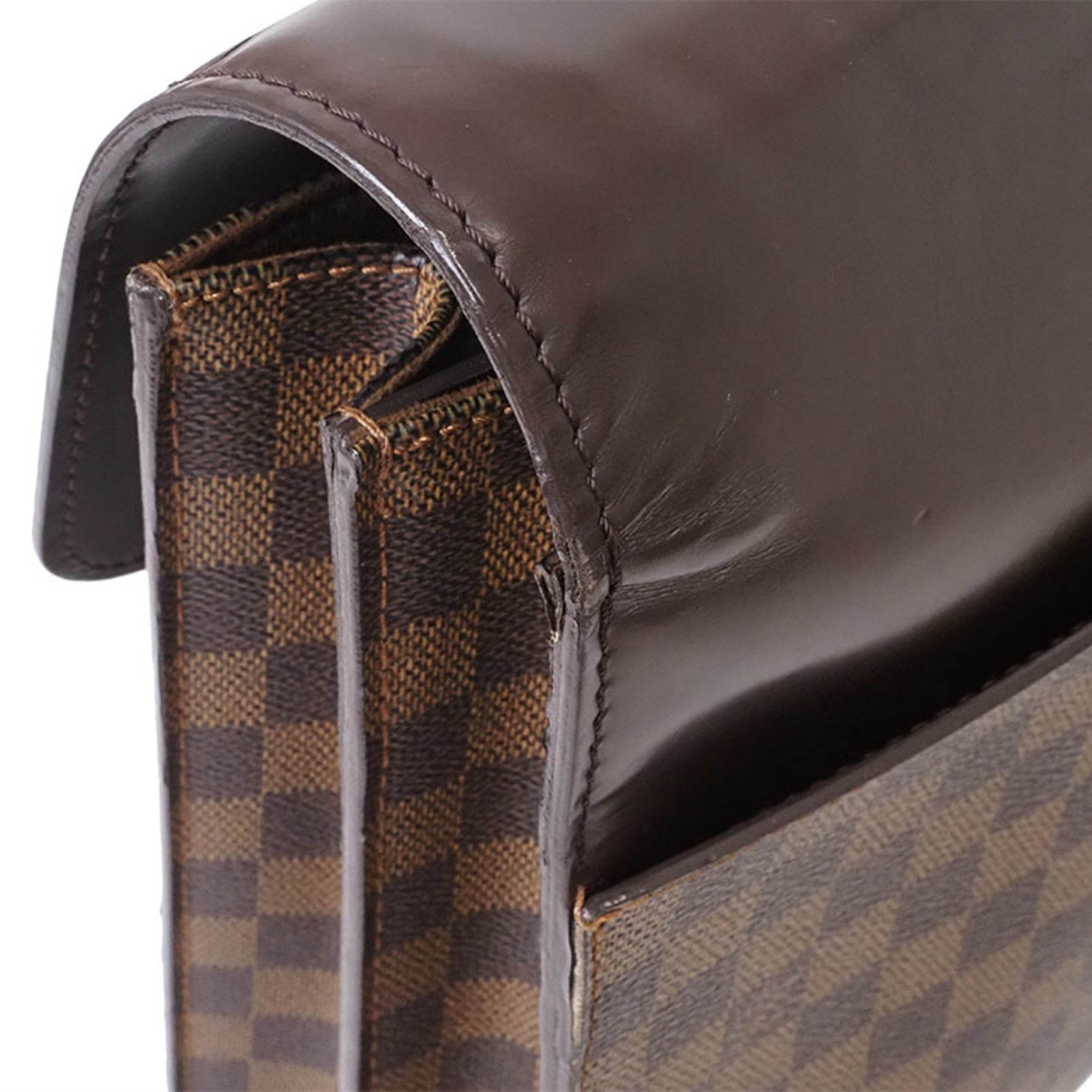 Louis Vuitton Damier Damier Canvas Ebene Handbag (Pre-Owned)