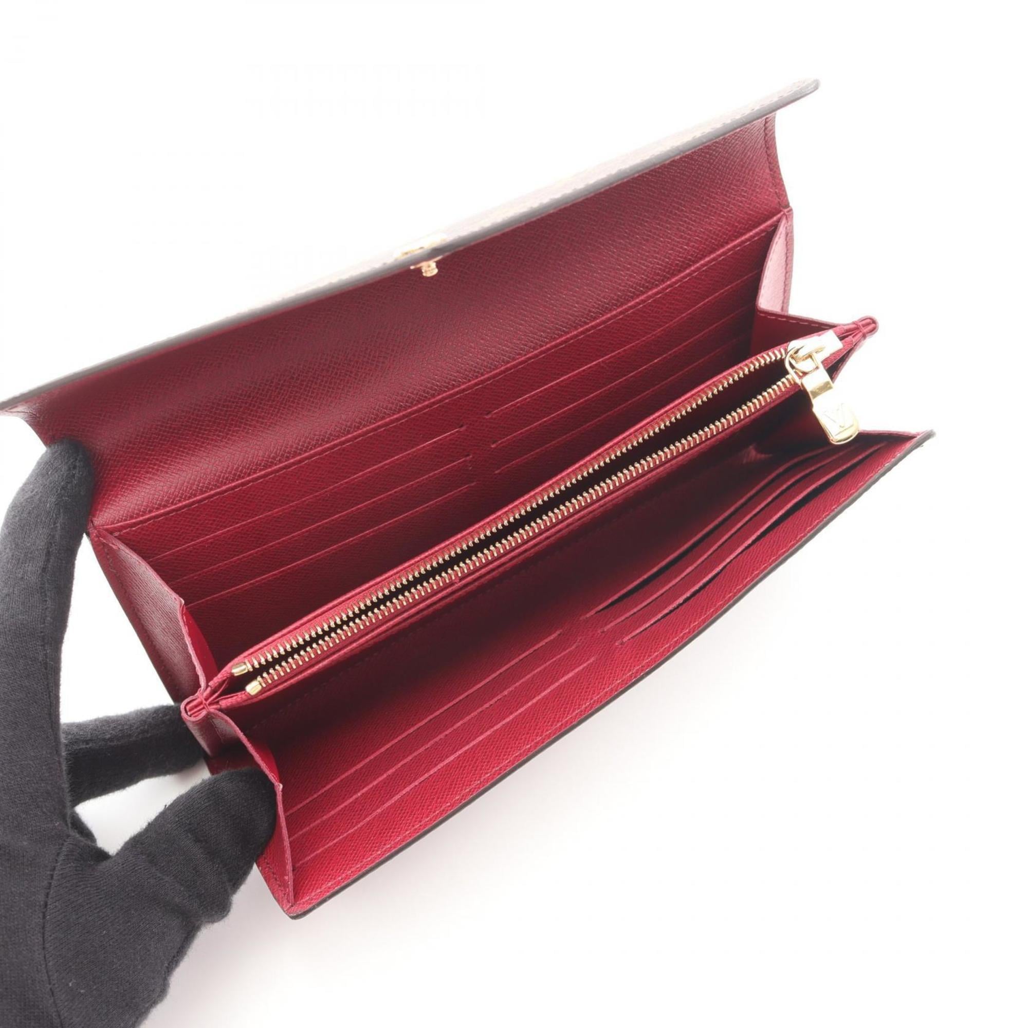 Louis Vuitton Brown Fuchsia Monogram Pink Monogram Long Wallet (Bi-Fold) (Pre-Owned)