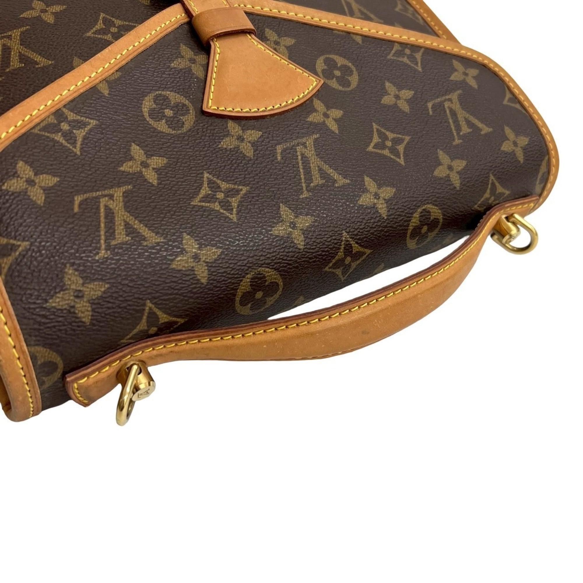Louis Vuitton Brown Leather Pvc Handbag Shoulder Bag (Pre-Owned)