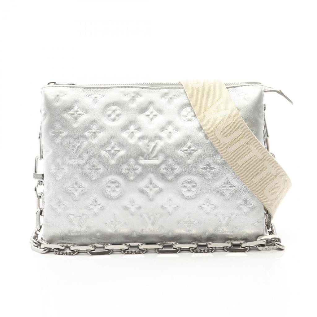 Louis Vuitton Silver Leather Shoulder Bag (Pre-Owned)