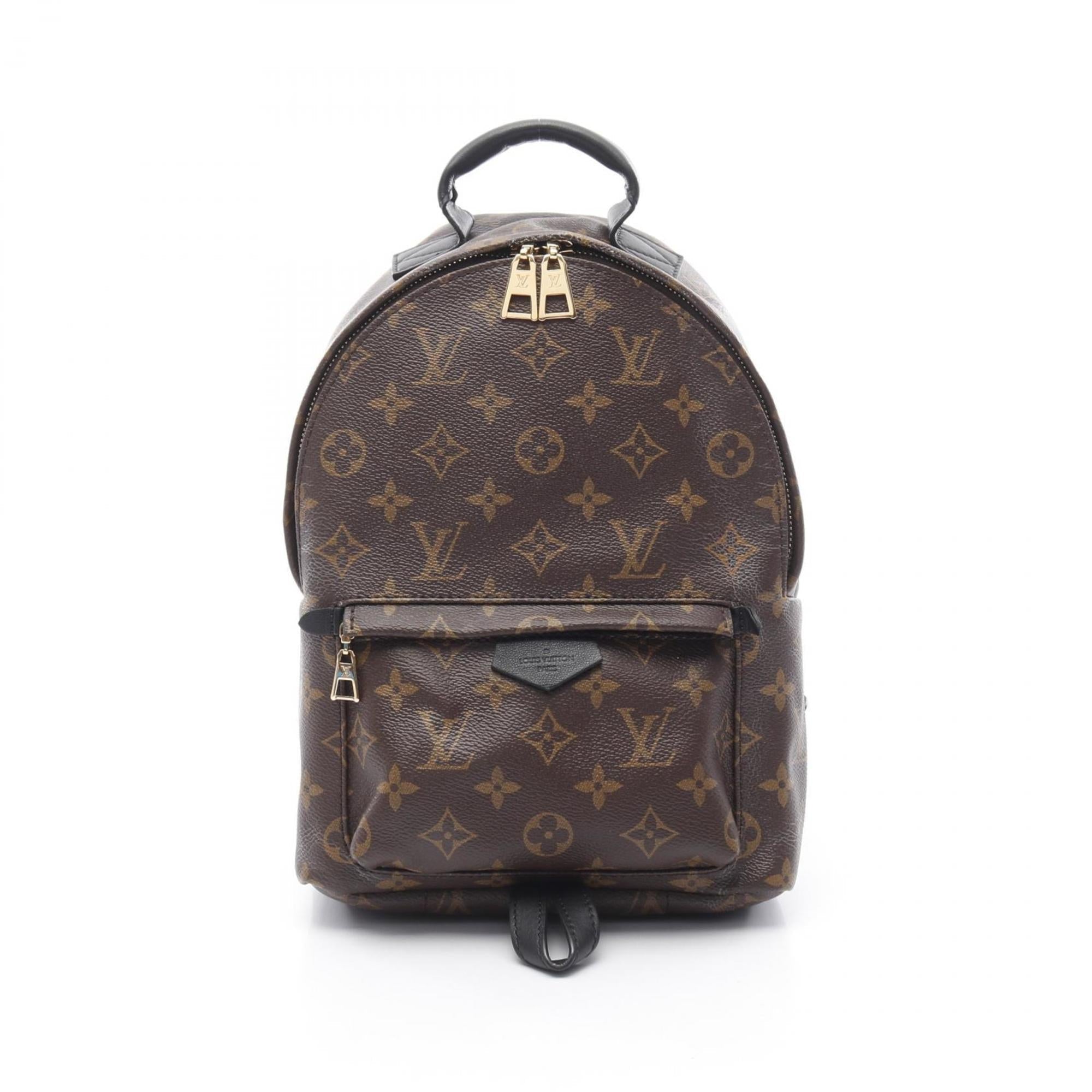 Louis Vuitton Black Brown Pvc Coated Canvas Leather Backpack (Pre-Owned)