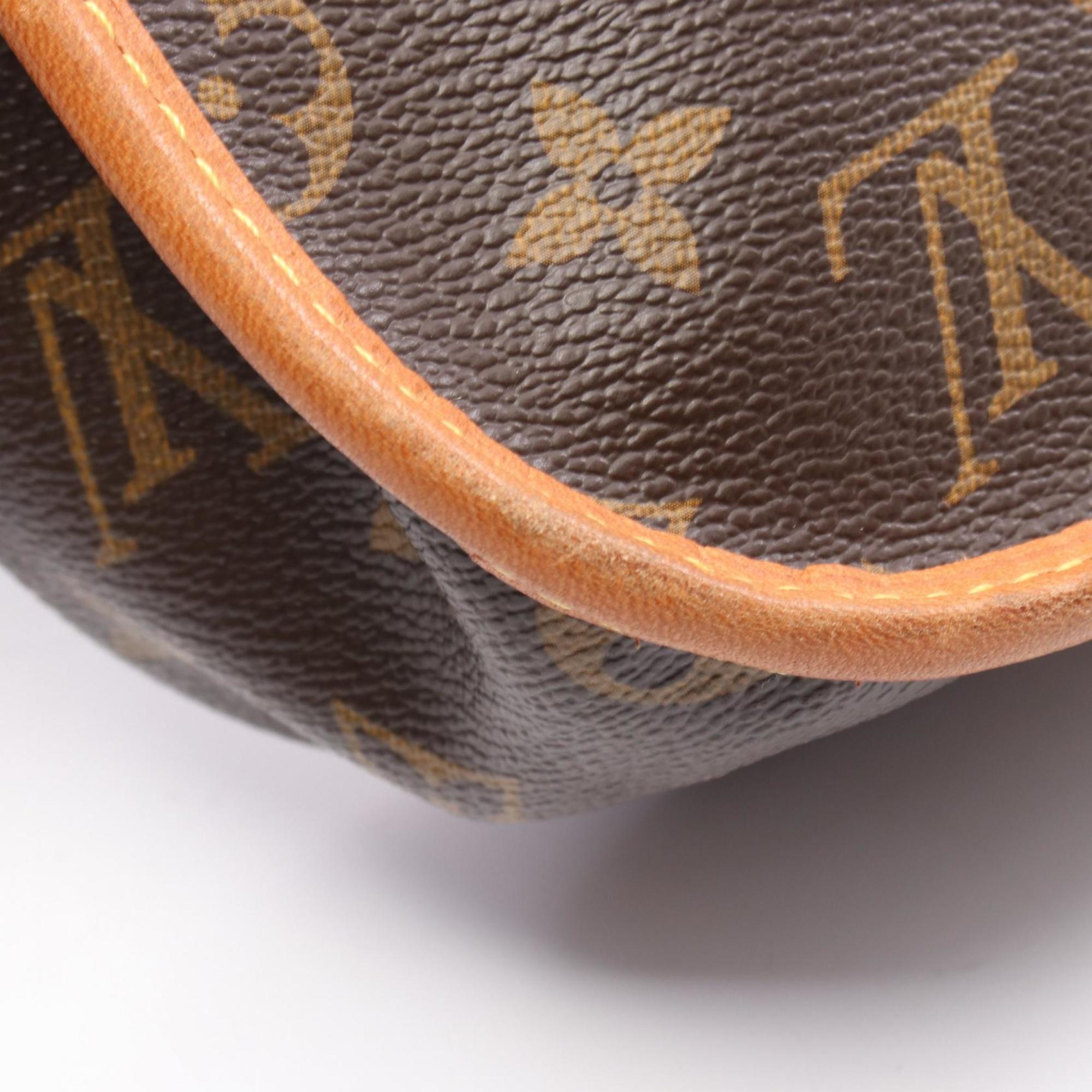 Louis Vuitton Brown Coated Canvas Leather Shoulder Bag (Pre-Owned)