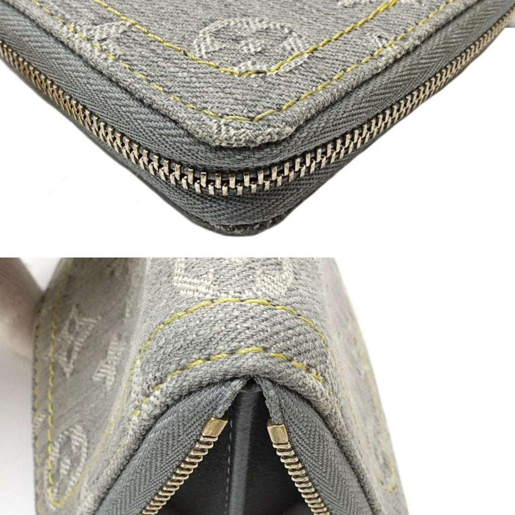 Louis Vuitton Gray Denim Coin Purse/Coin Case (Pre-Owned)