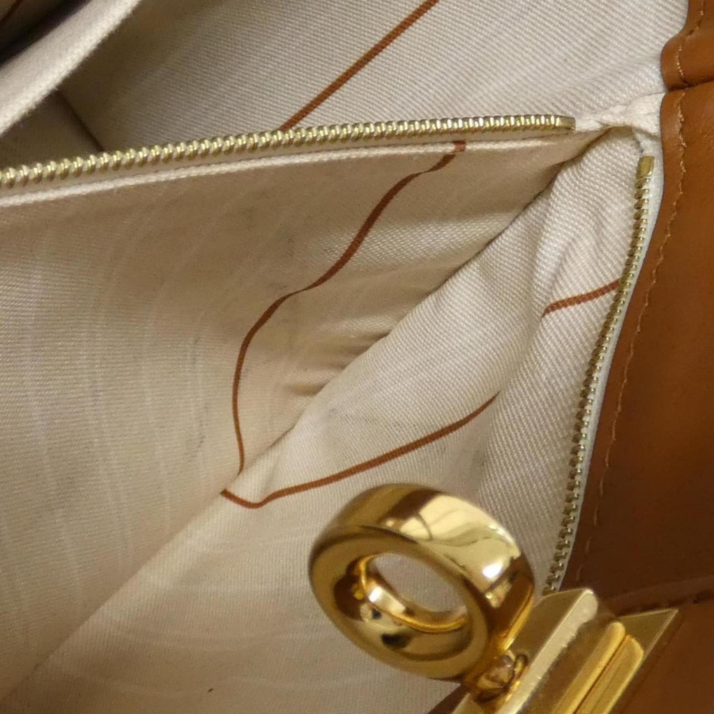 Louis Vuitton Natural Canvas Leather Handbag (Pre-Owned)