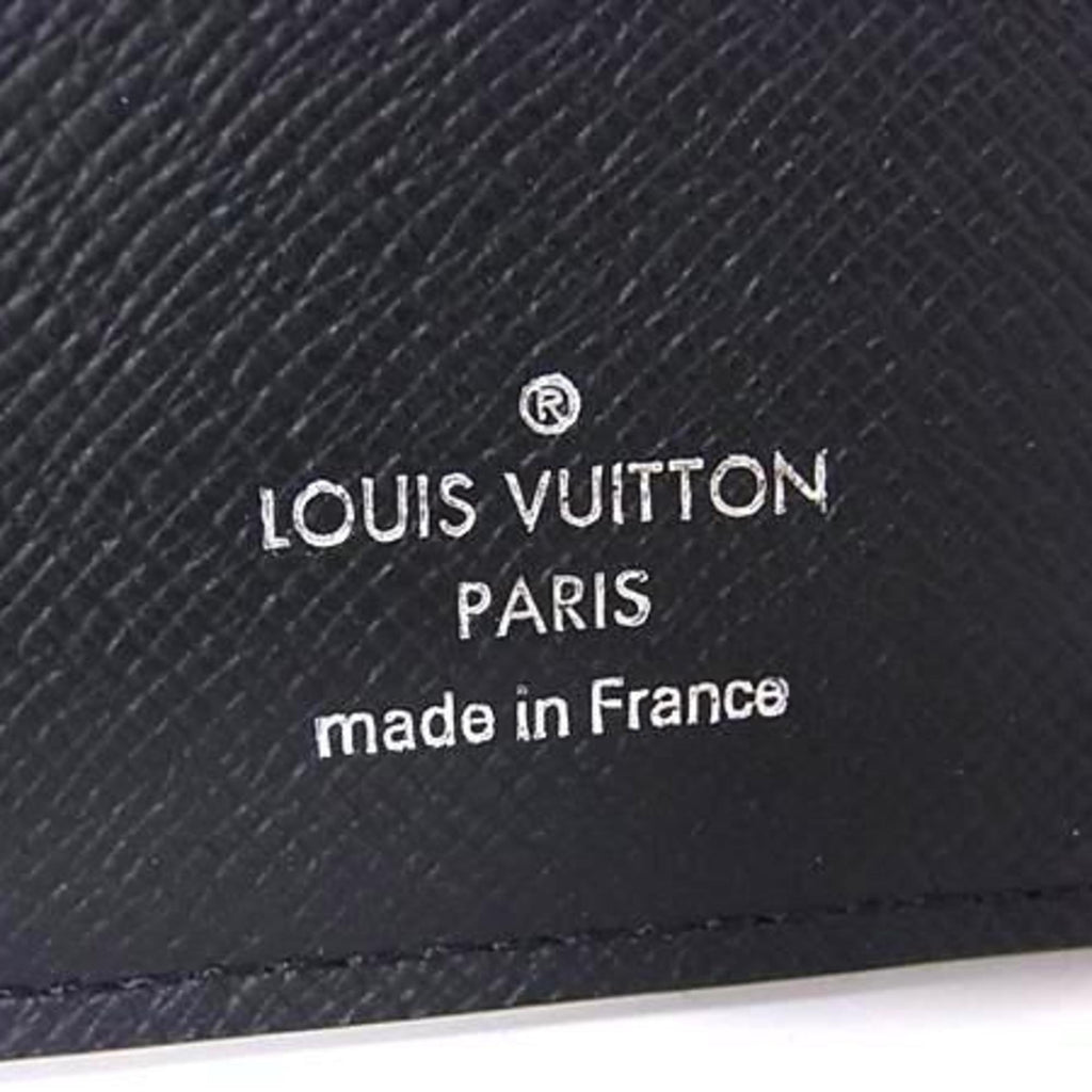 Louis Vuitton Ardoise Black Taiga Leather Coin Purse/Coin Case (Pre-Owned)